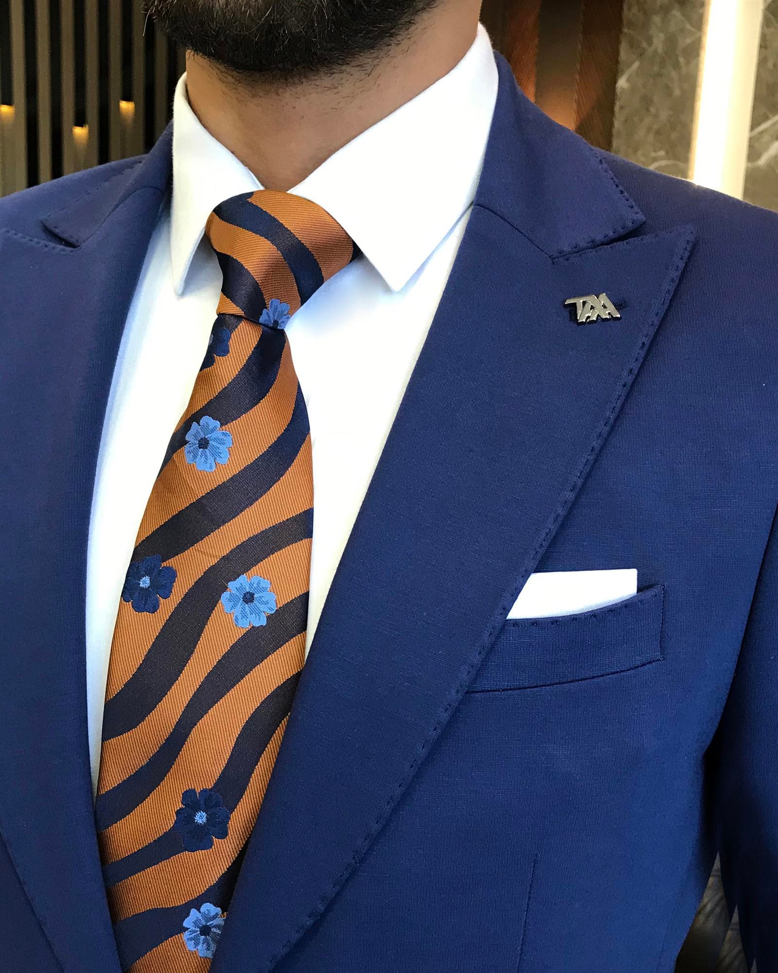 Italian style slim fit jacket pant suit saks T9693