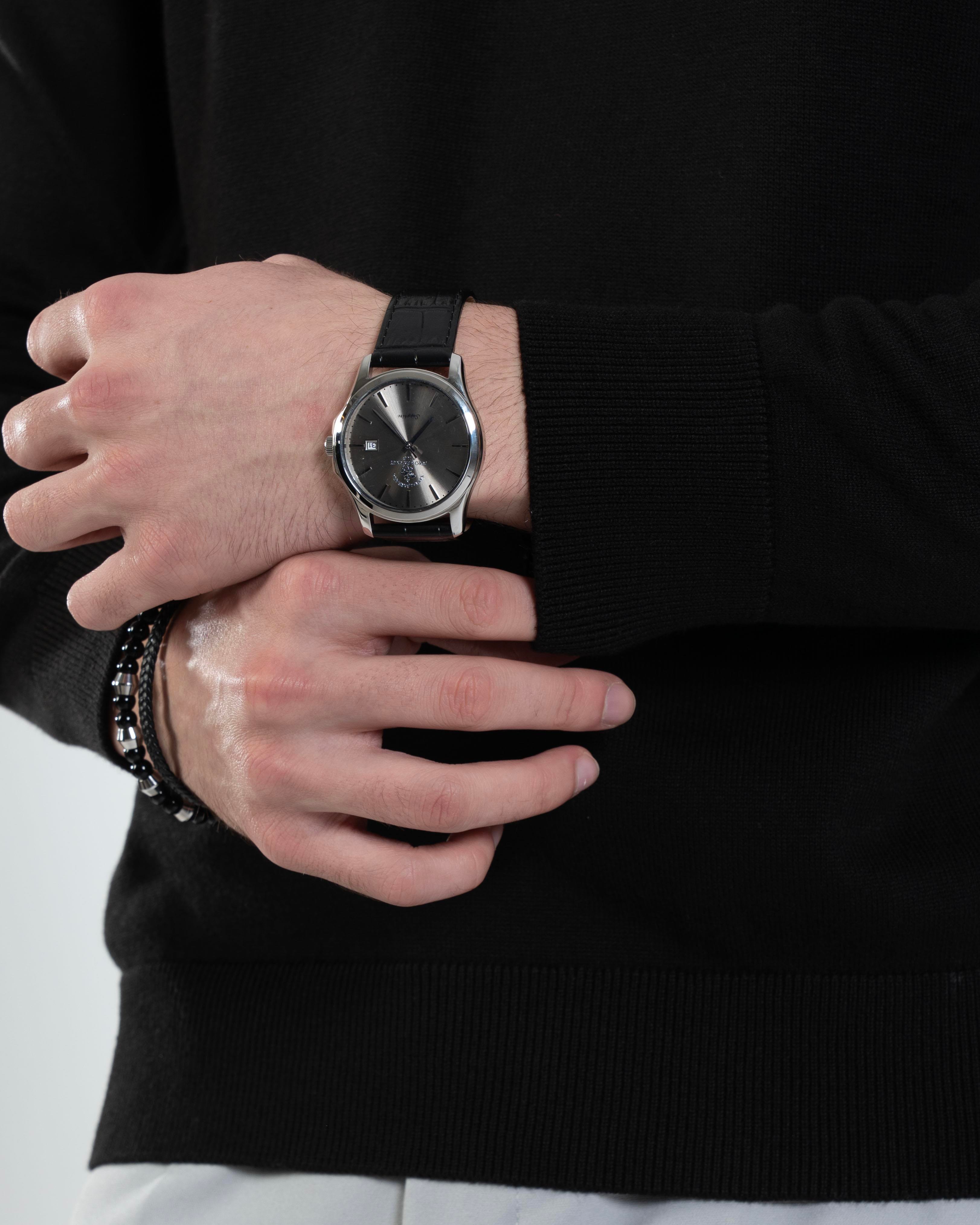 İtalyan stil slim fit erkek bisiklet yaka triko kazak siyah T13123