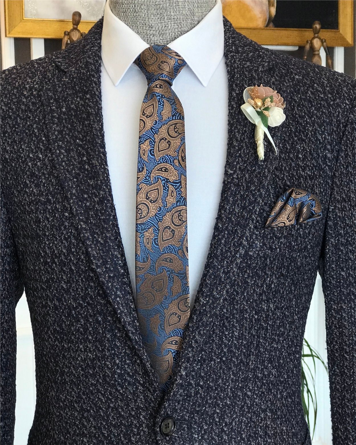 İtalyan stil slim fit erkek blazer tek ceket çok renkli T6295