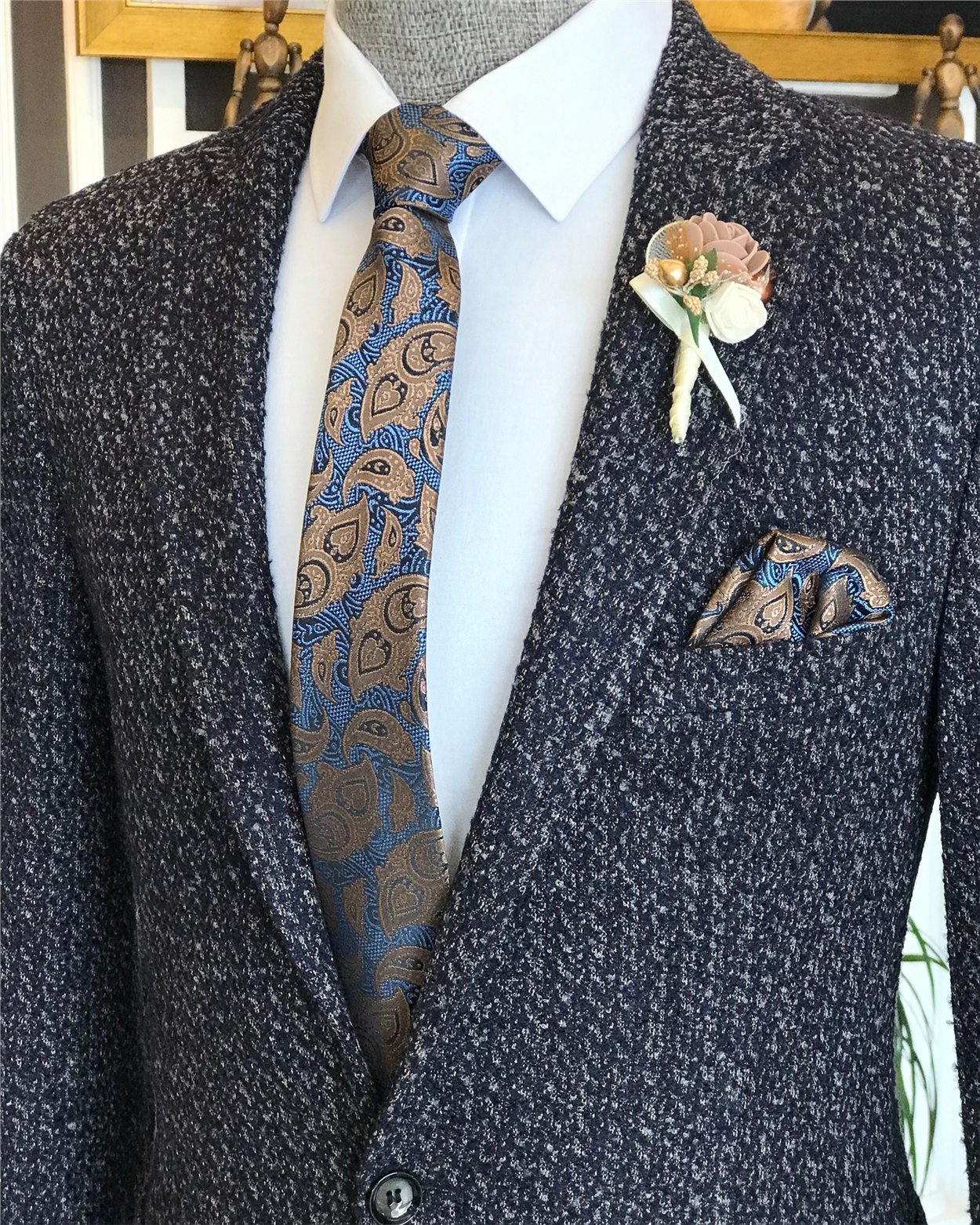 İtalyan stil slim fit erkek blazer tek ceket çok renkli T6295