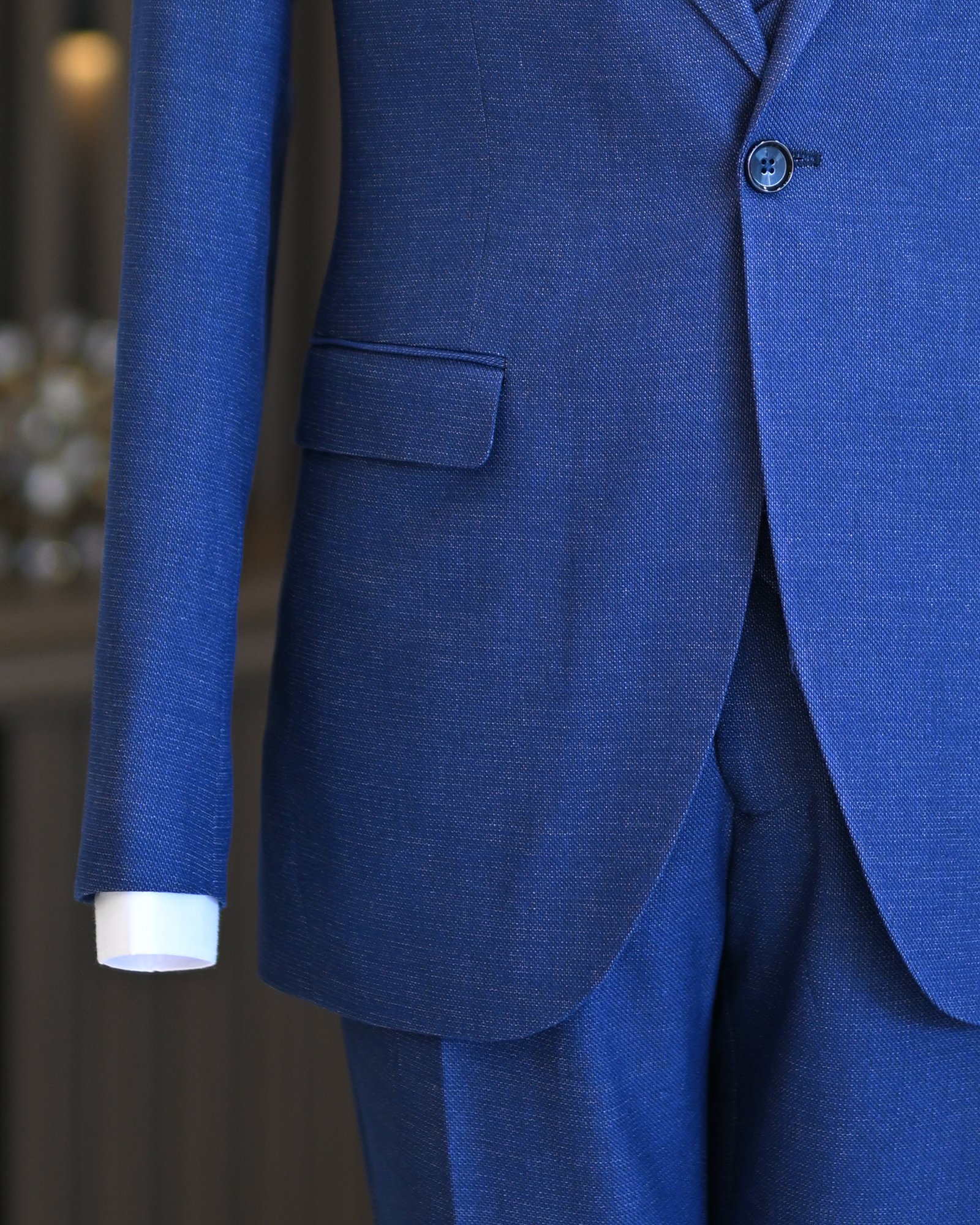  Italian style slim fit men's jacket vest trouser suit saks T11026