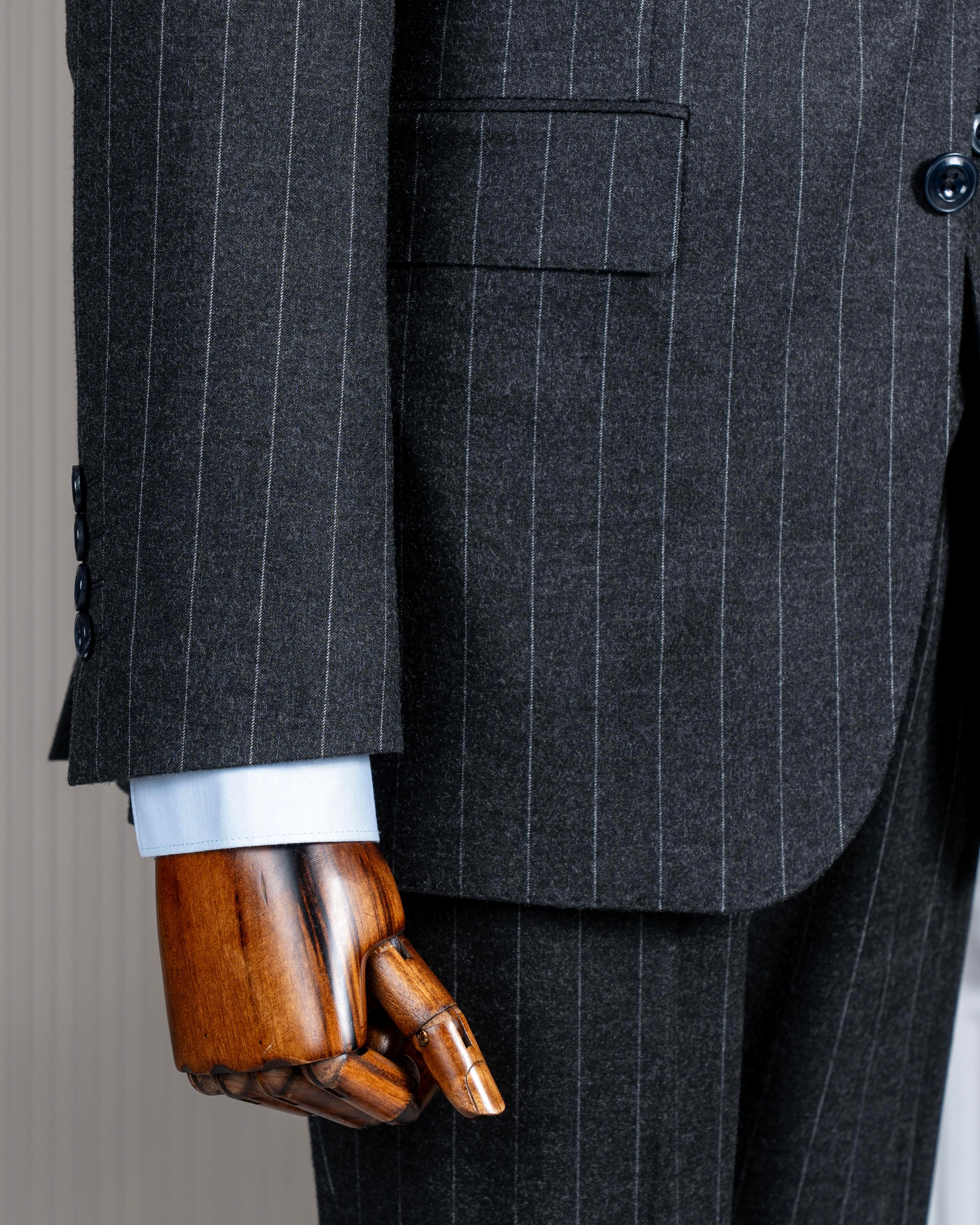 İtalyan stil slim fit erkek ceket yelek pantolon takım elbise antrasit T14651
