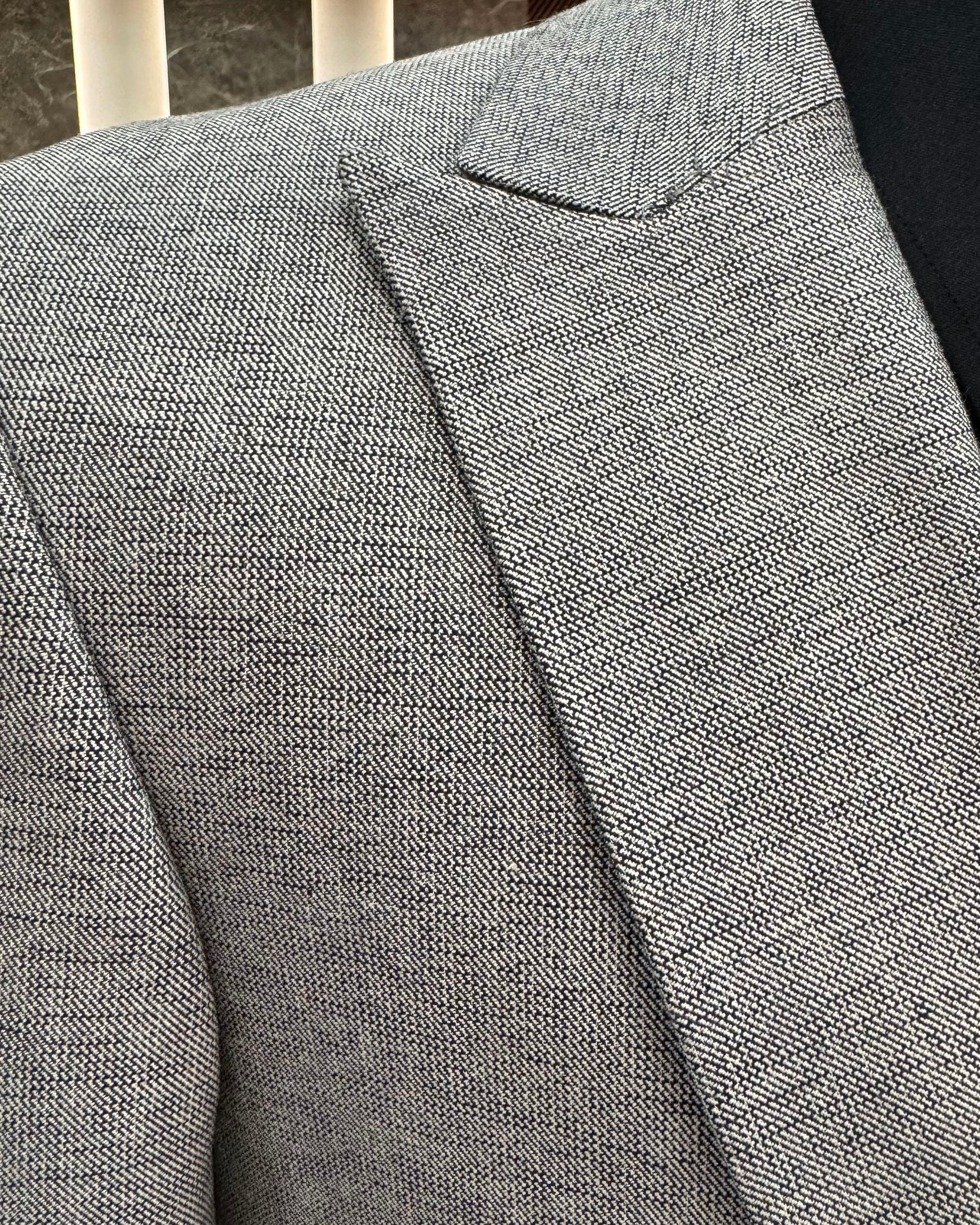 İtalyan stil slim fit erkek ceket yelek pantolon takım elbise Gri T9933
