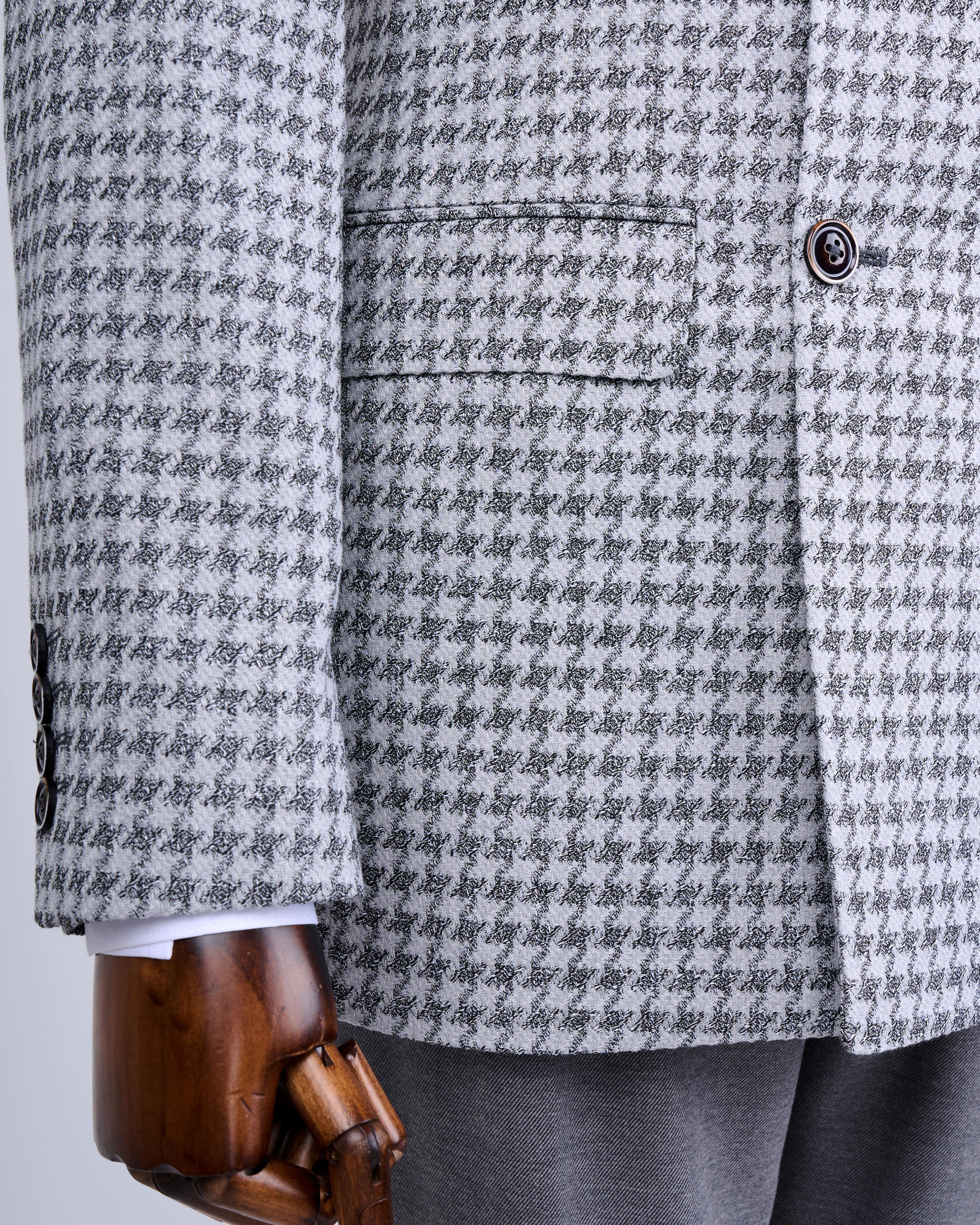Italian style slim fit men's combination jacket pants suit gray T13081