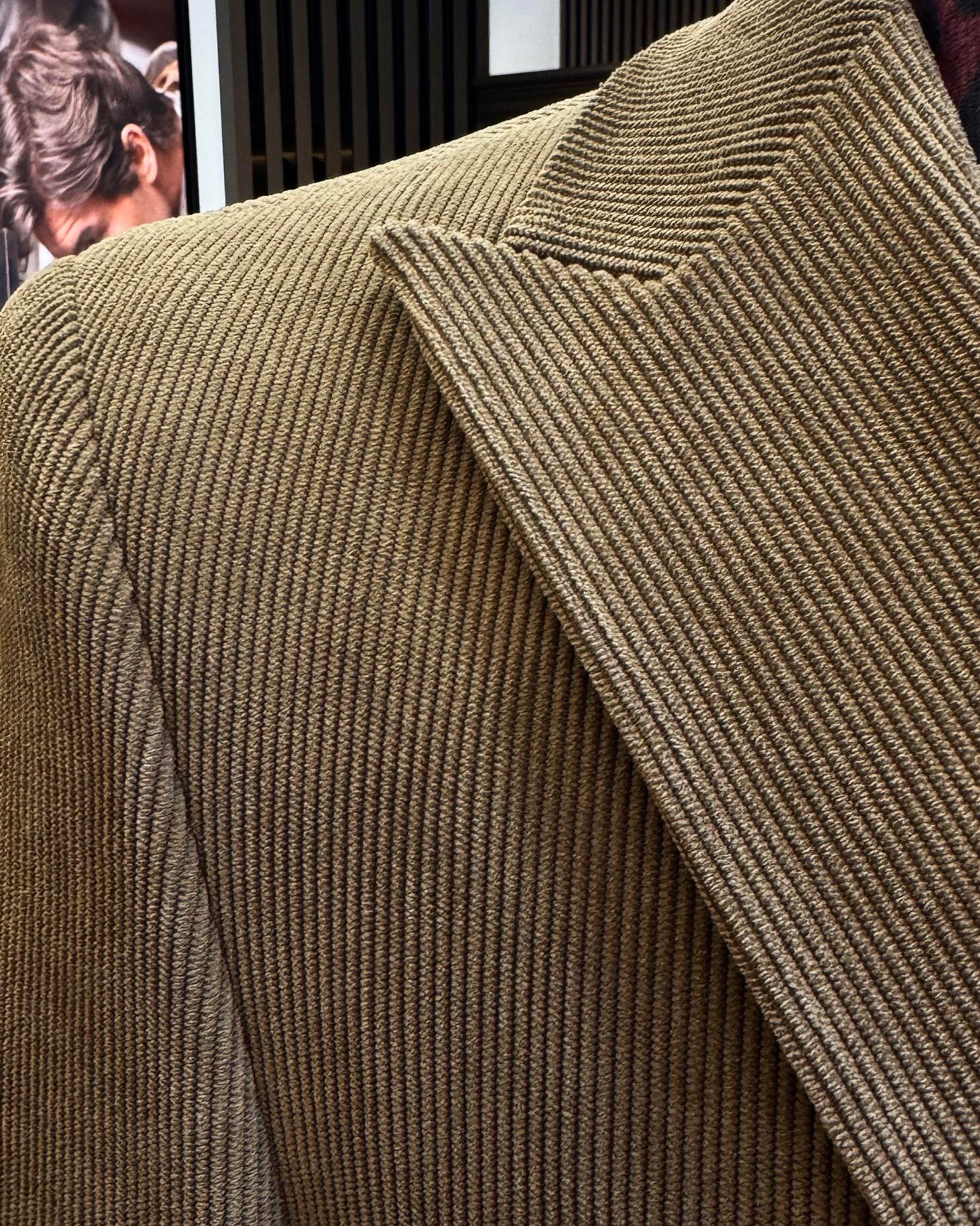 İtalyan stil slim fit kadife kruvaze tek ceket camel T13040