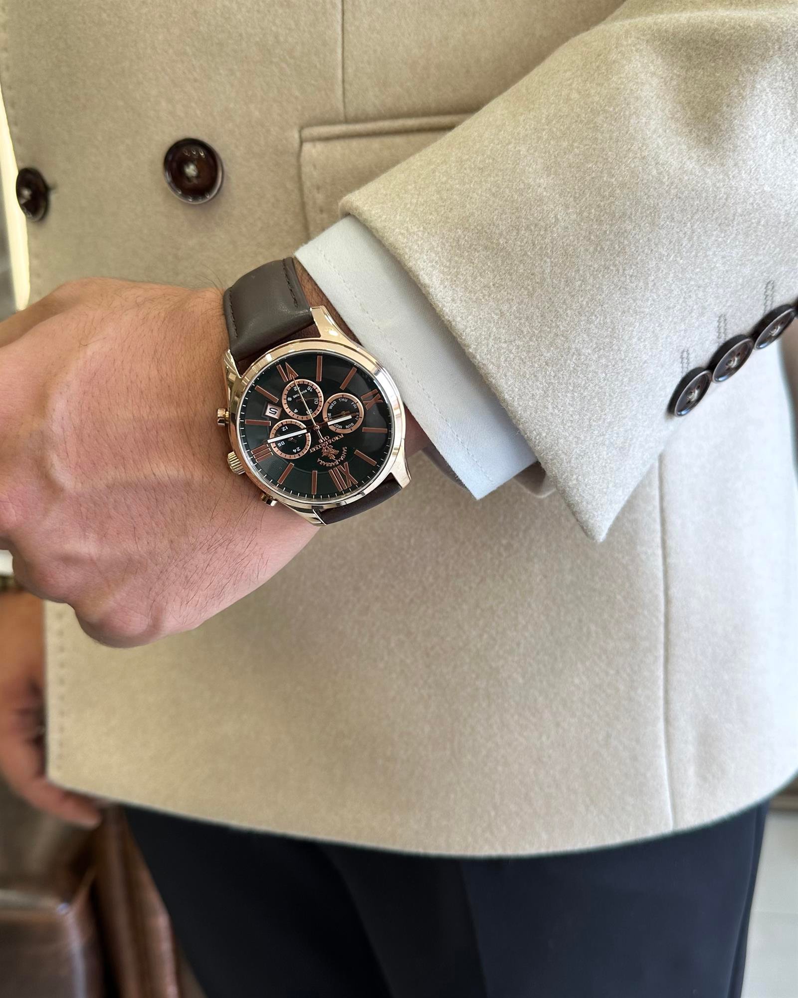 İtalyan stil slim fit kaşe kruvaze erkek ceket camel T10286