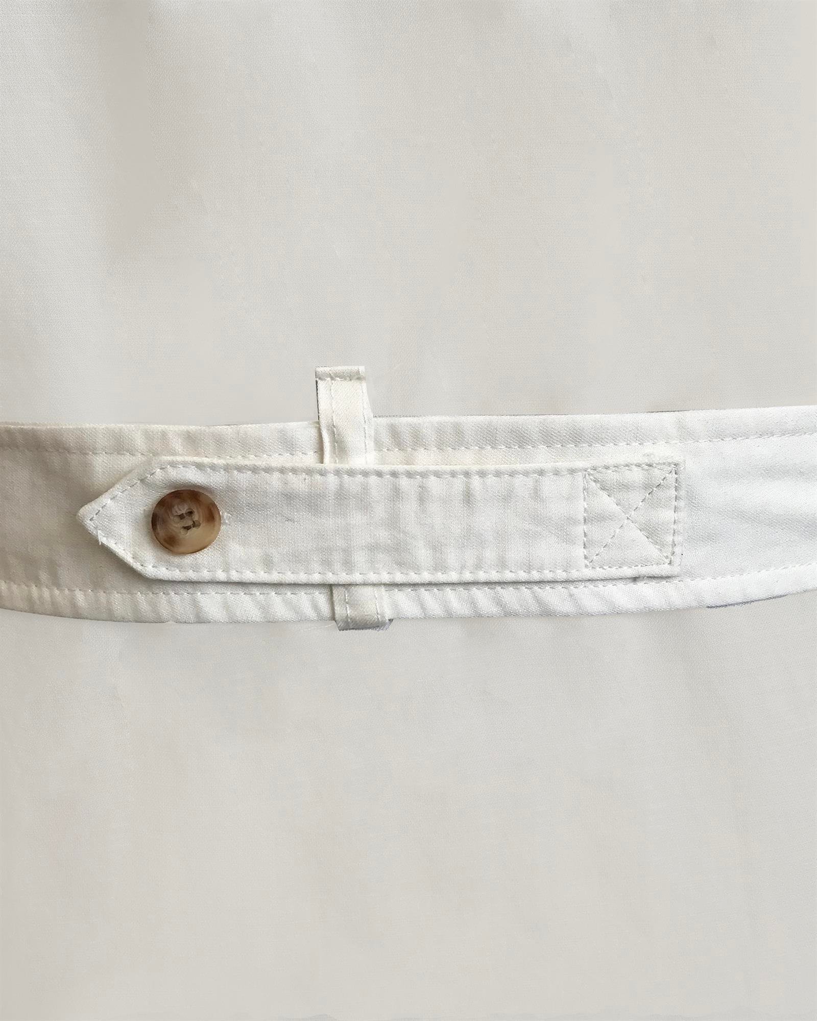 İtalyan stil slim fit keten pamuk karışımı gömlek yaka erkek trençkot ekru T9601