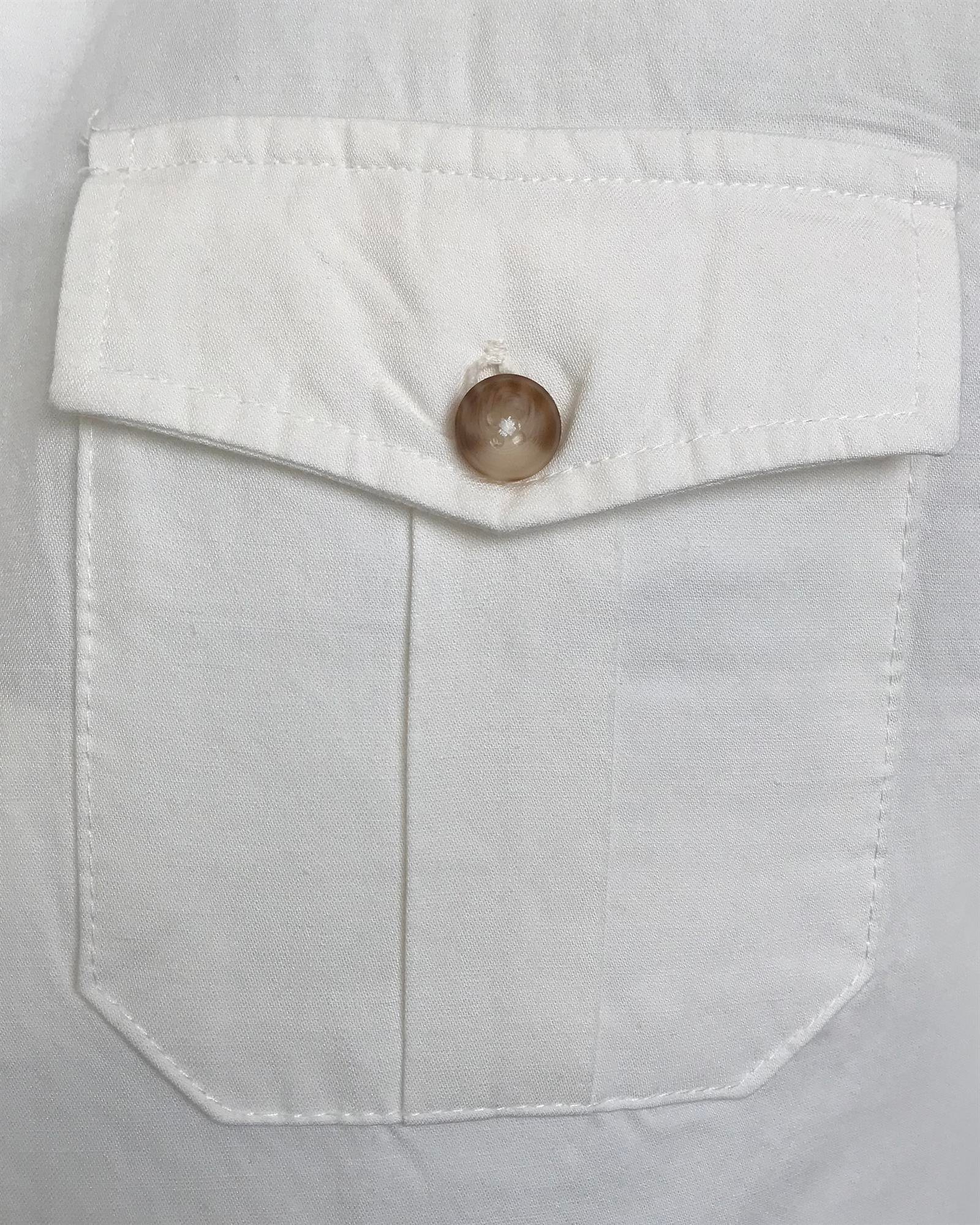 İtalyan stil slim fit keten pamuk karışımı gömlek yaka erkek trençkot ekru T9601
