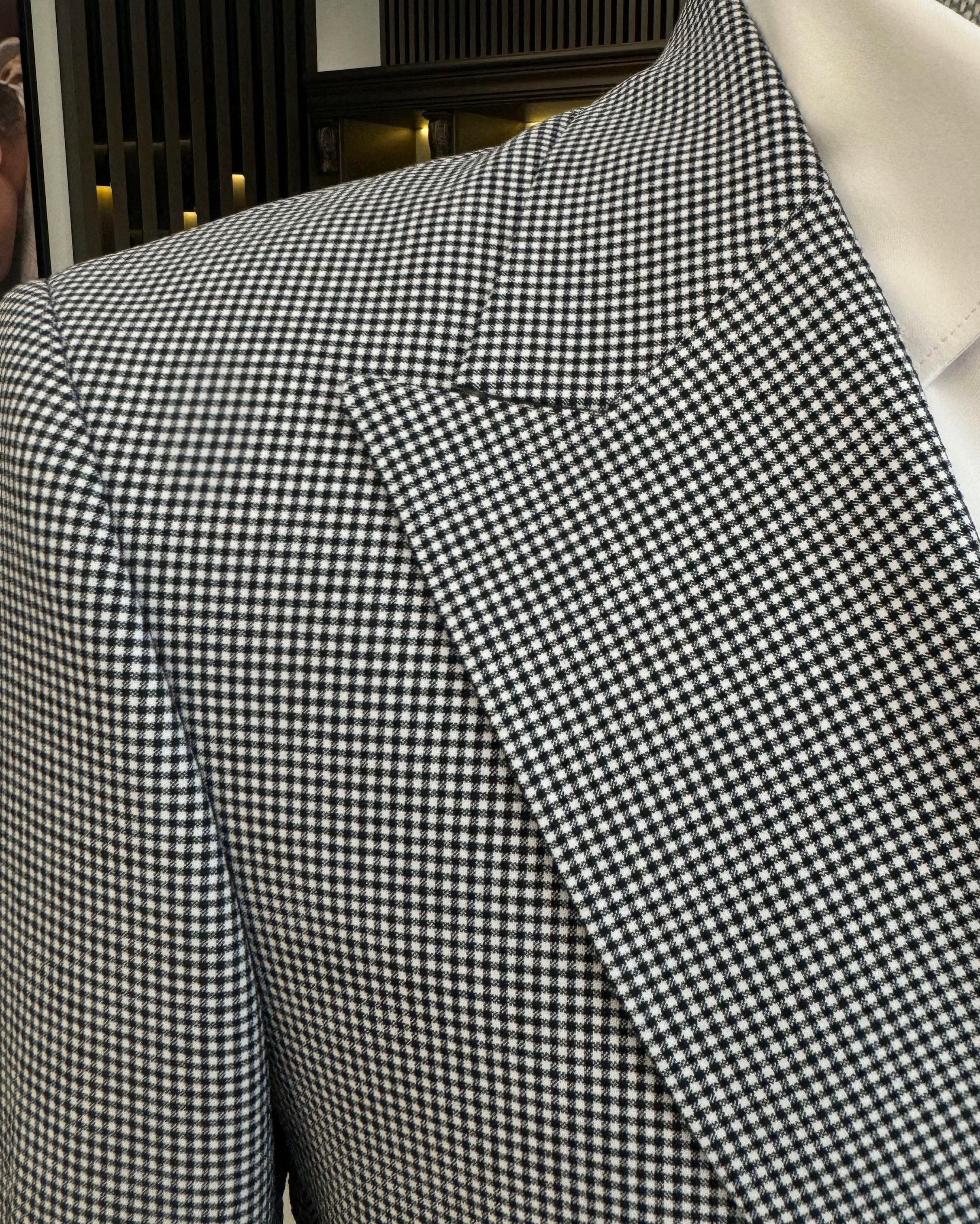 İtalyan stil slim fit kruvaze erkek ceket siyah T12227