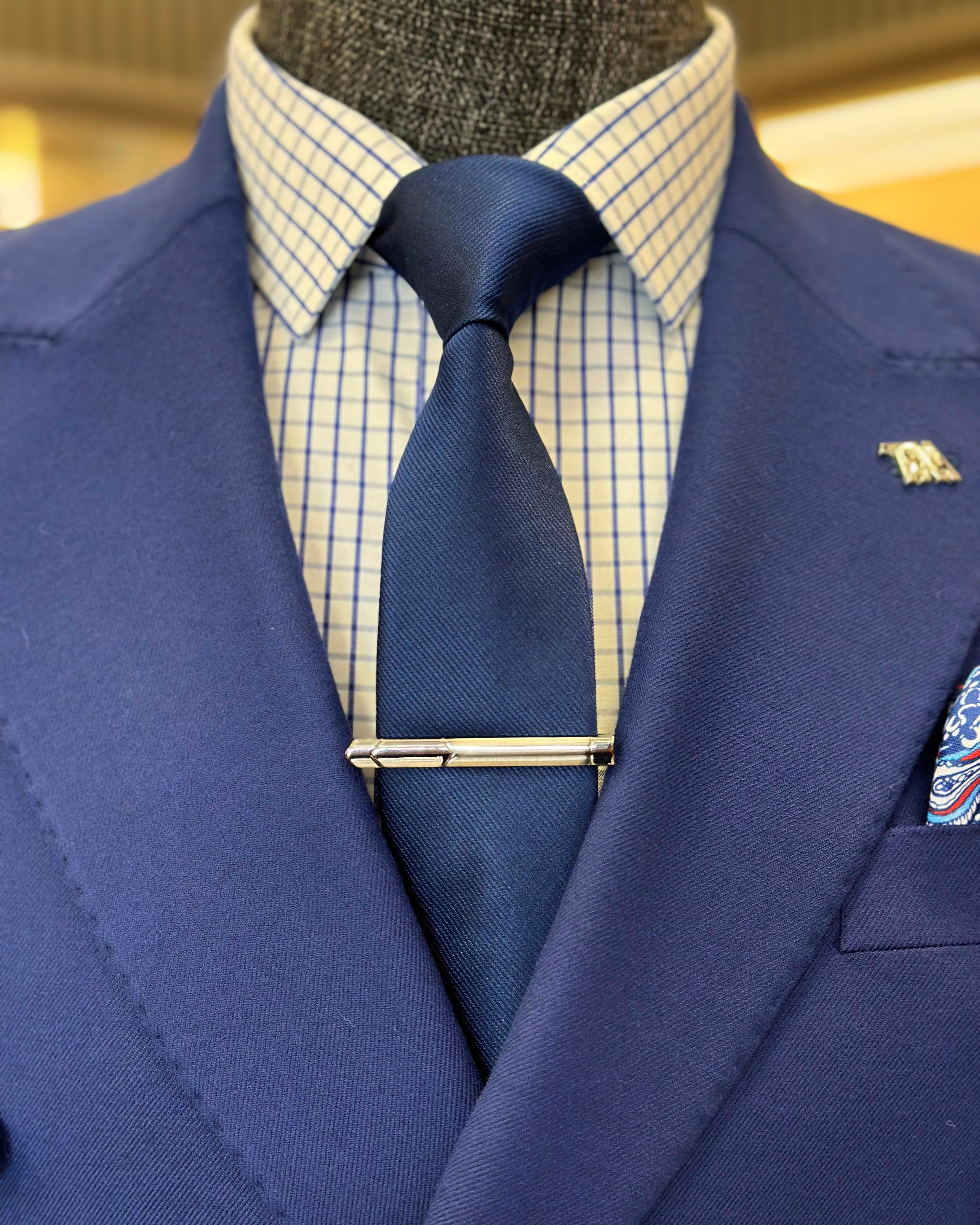 Italian style slim fit double-breasted men's jacket saks T10764