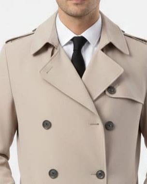 İtalyan stil slim fit mevsimlik erkek trençkot mont taş T11335