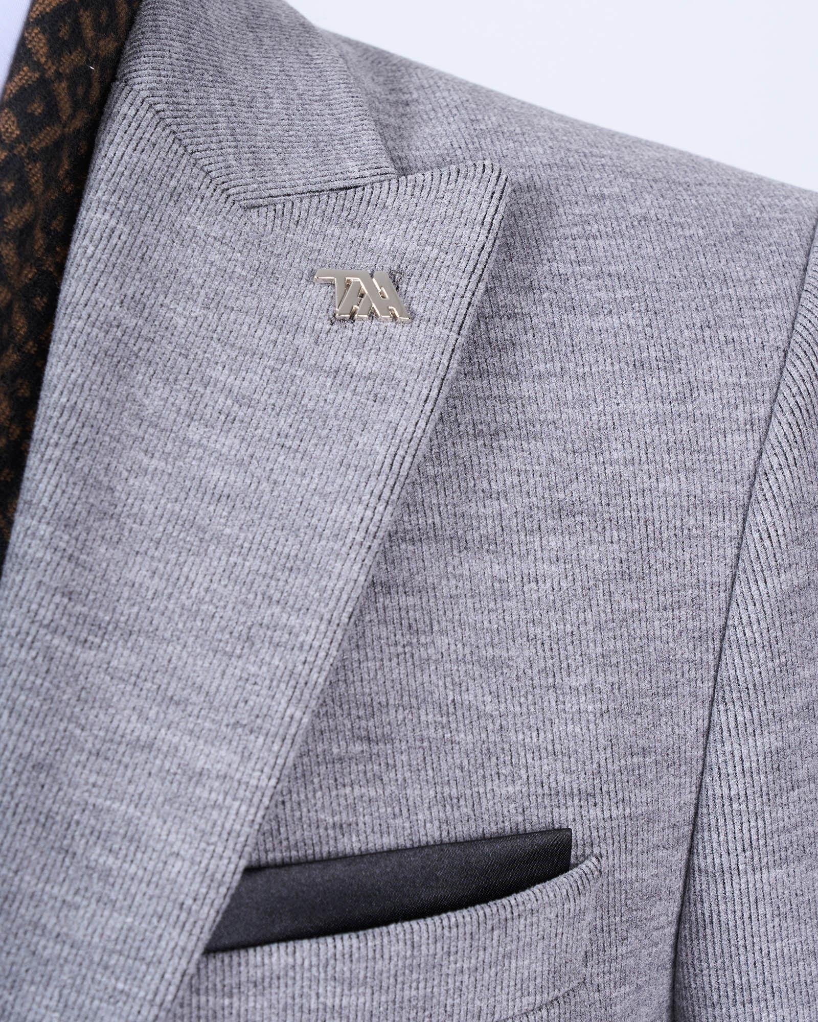 İtalyan stil slim fit sivri yaka erkek ceket siyah T13216