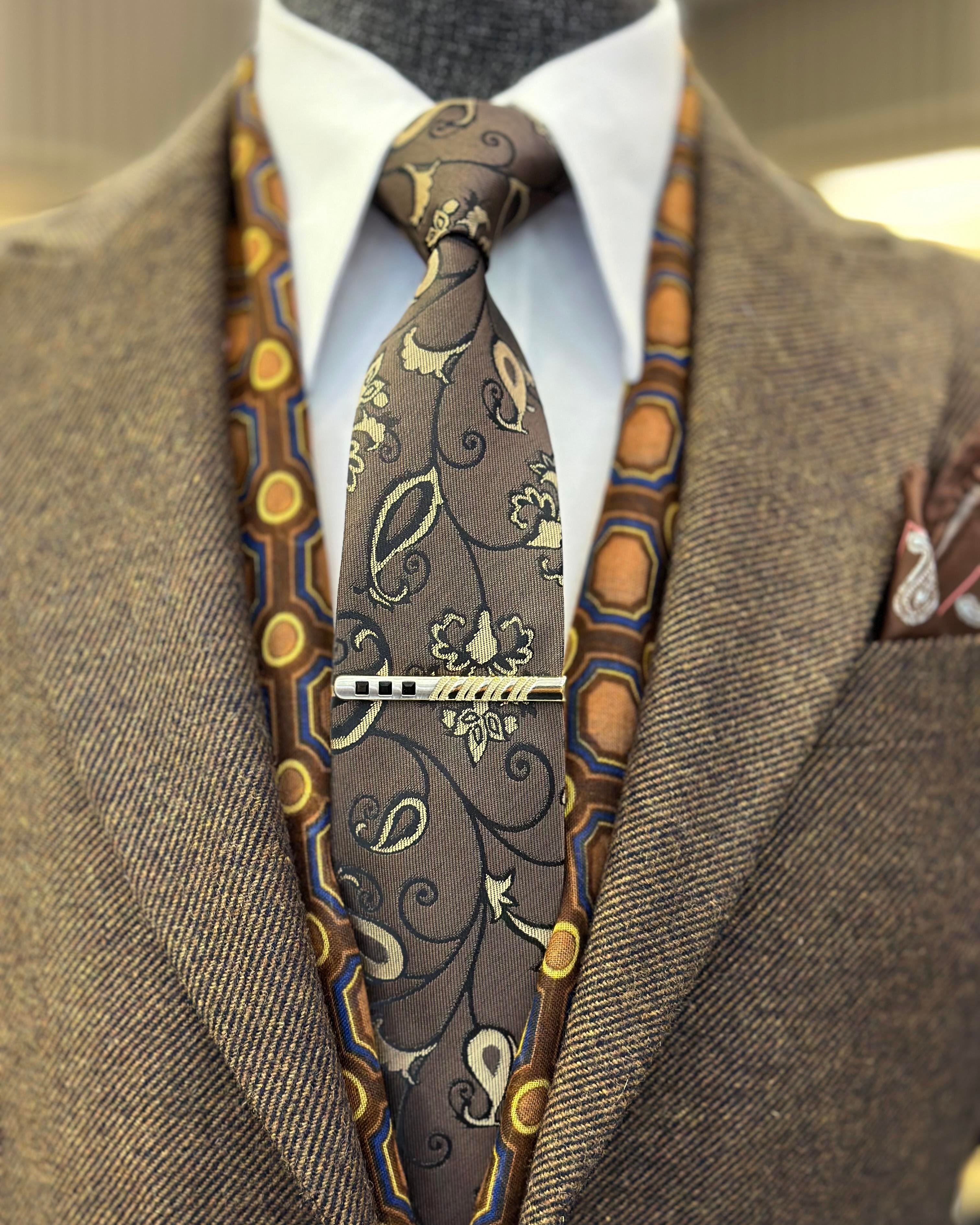 İtalyan stil slim fit sivri yaka yün karışımlı kaşe erkek kaban camel T11384