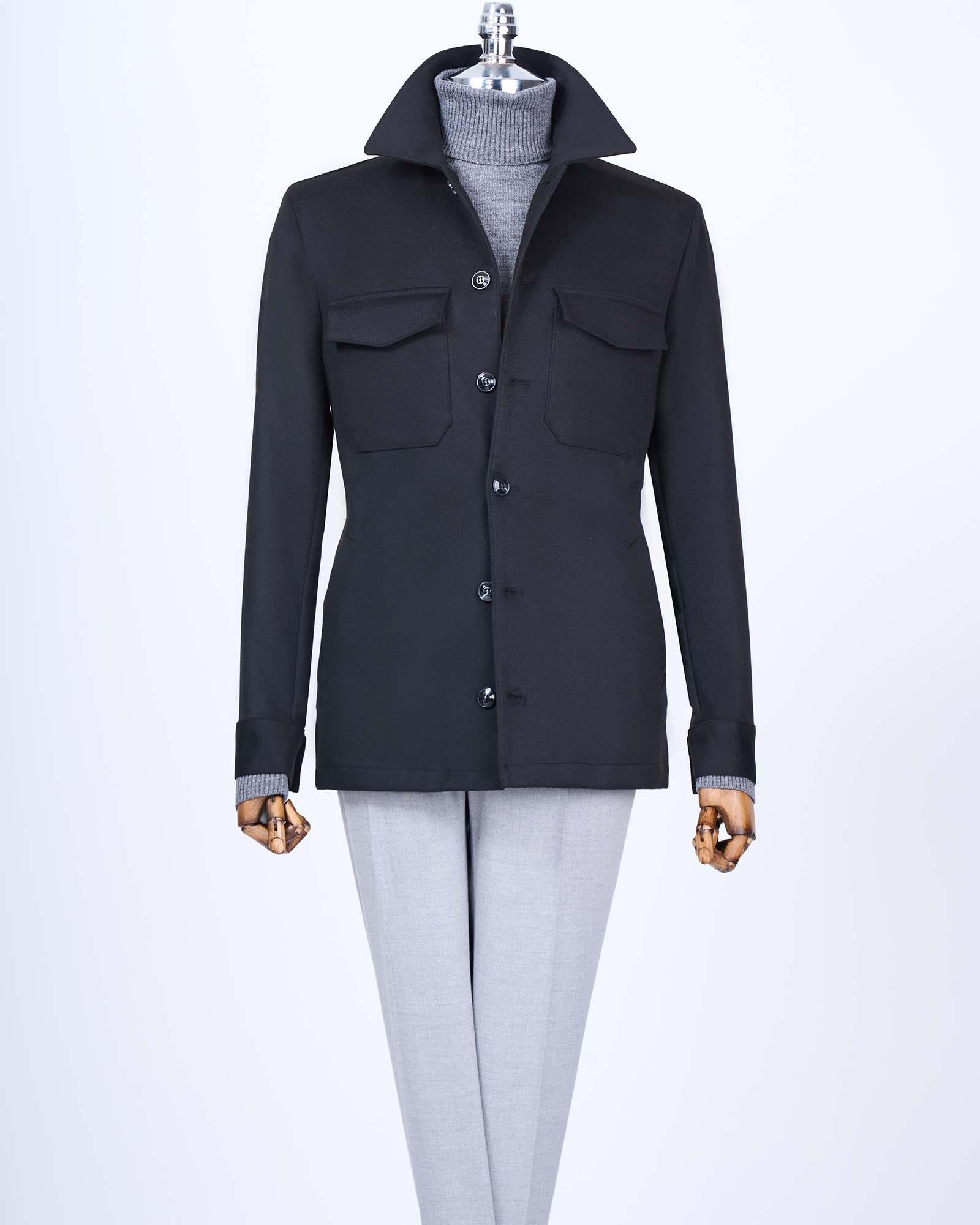 İtalyan stil slim fit spor tek ceket erkek siyah T13477