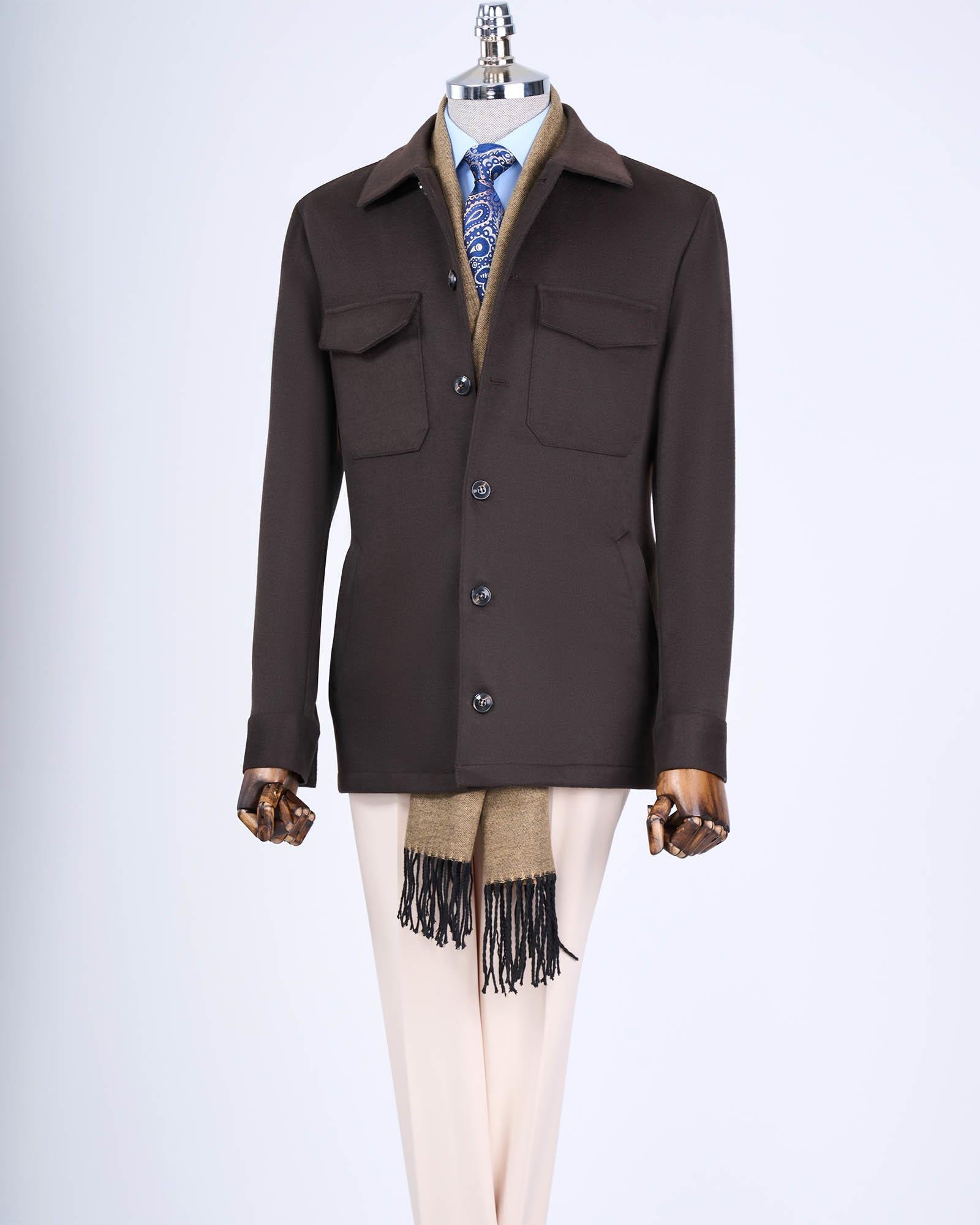 İtalyan stil slim fit spor tek ceket erkek kahverengi T13478