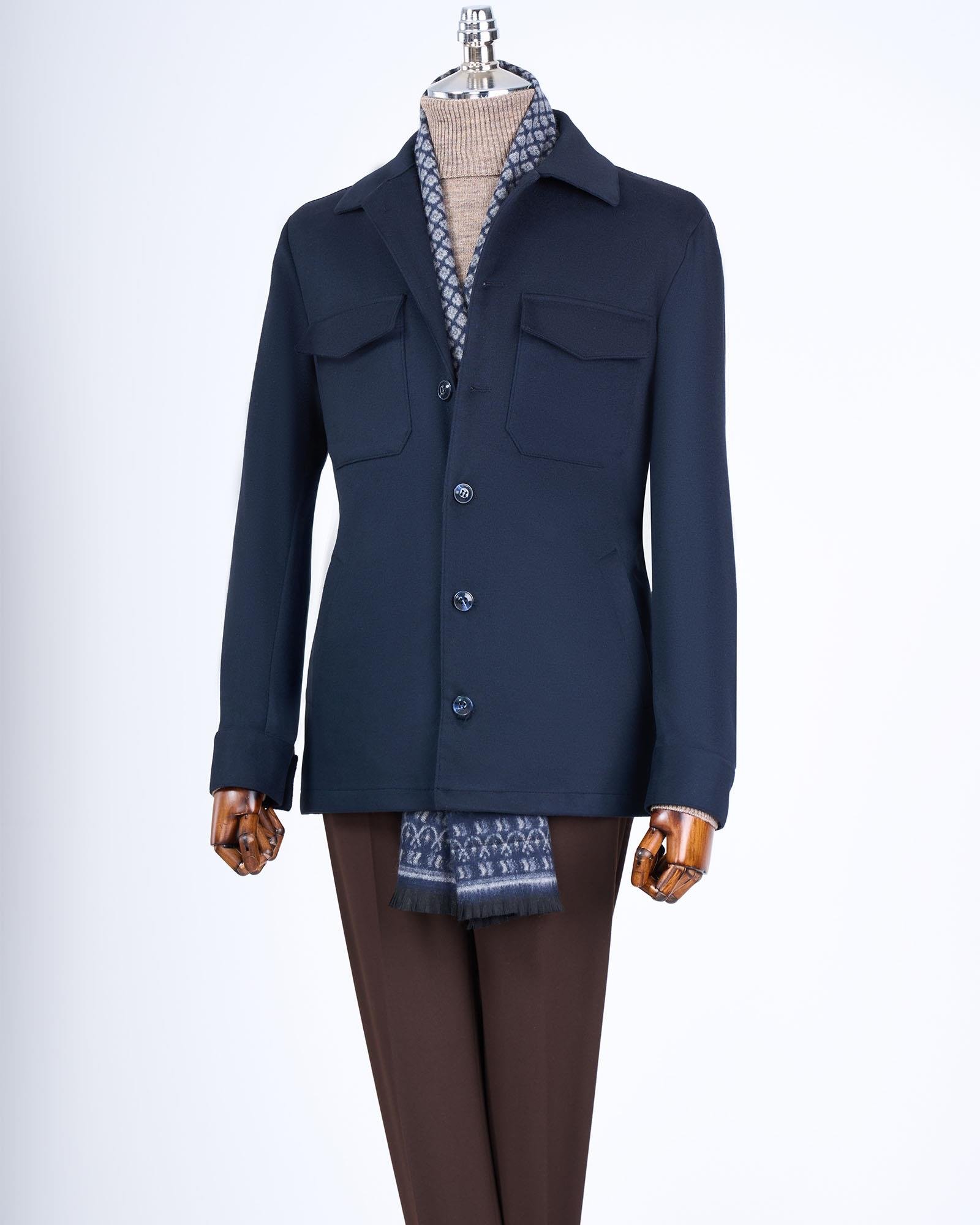 İtalyan stil slim fit spor tek ceket erkek lacivert T13479