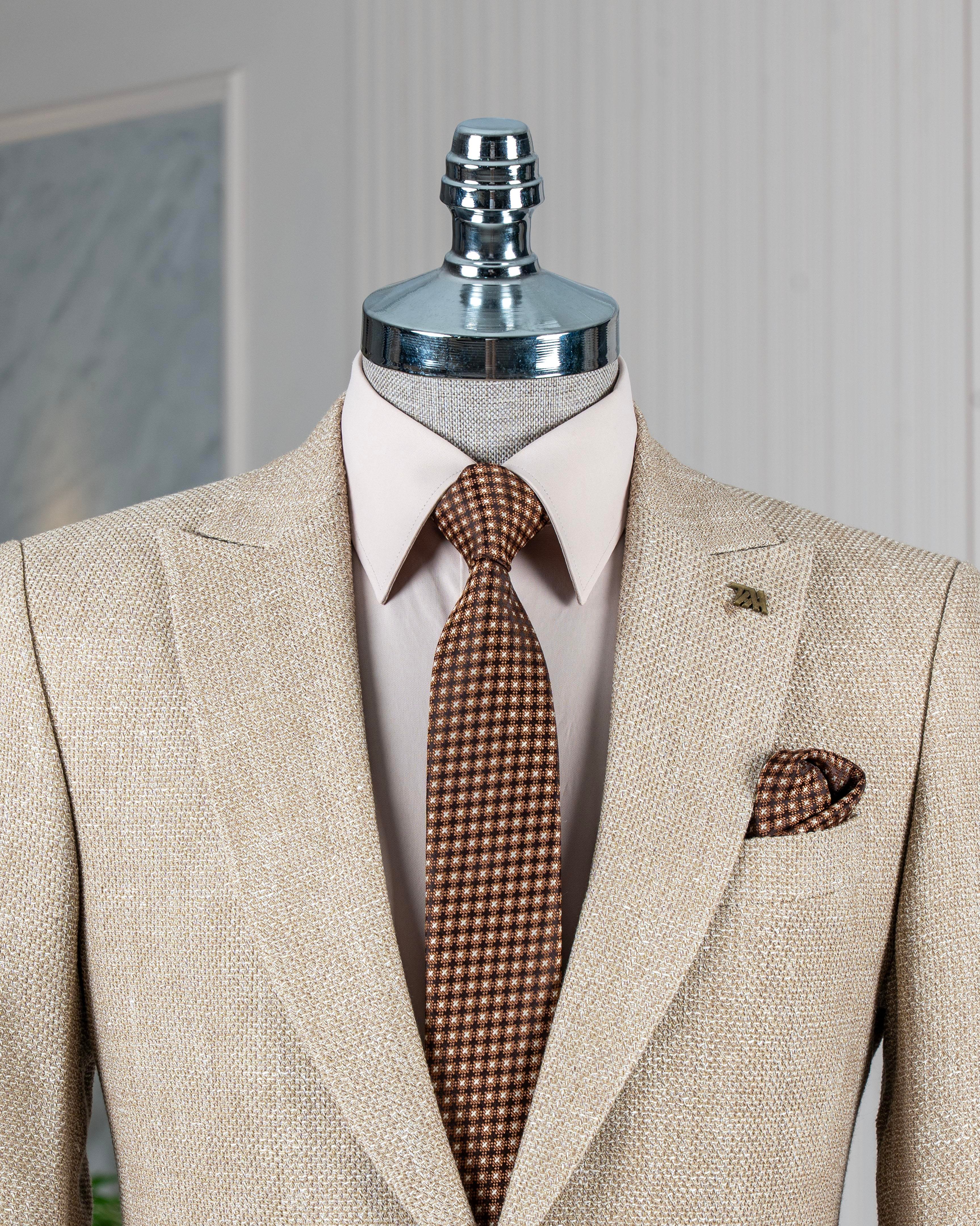 İtalyan stil slim fit torba cep erkek ceket bej T12191