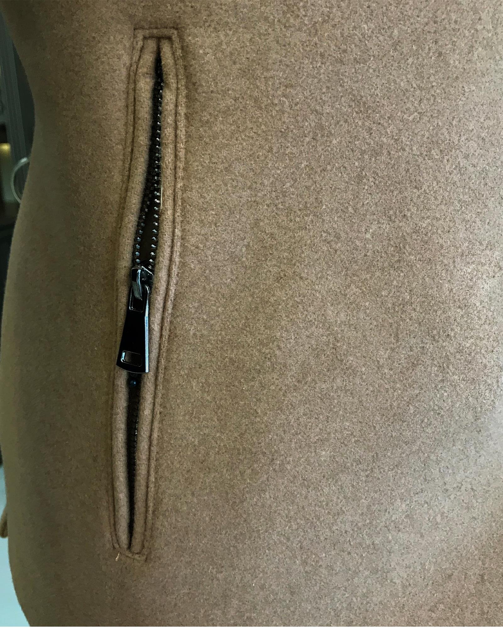 Italian Style Slim Fit Wool Mixed Judge Collar Waistcoat Camel T8337