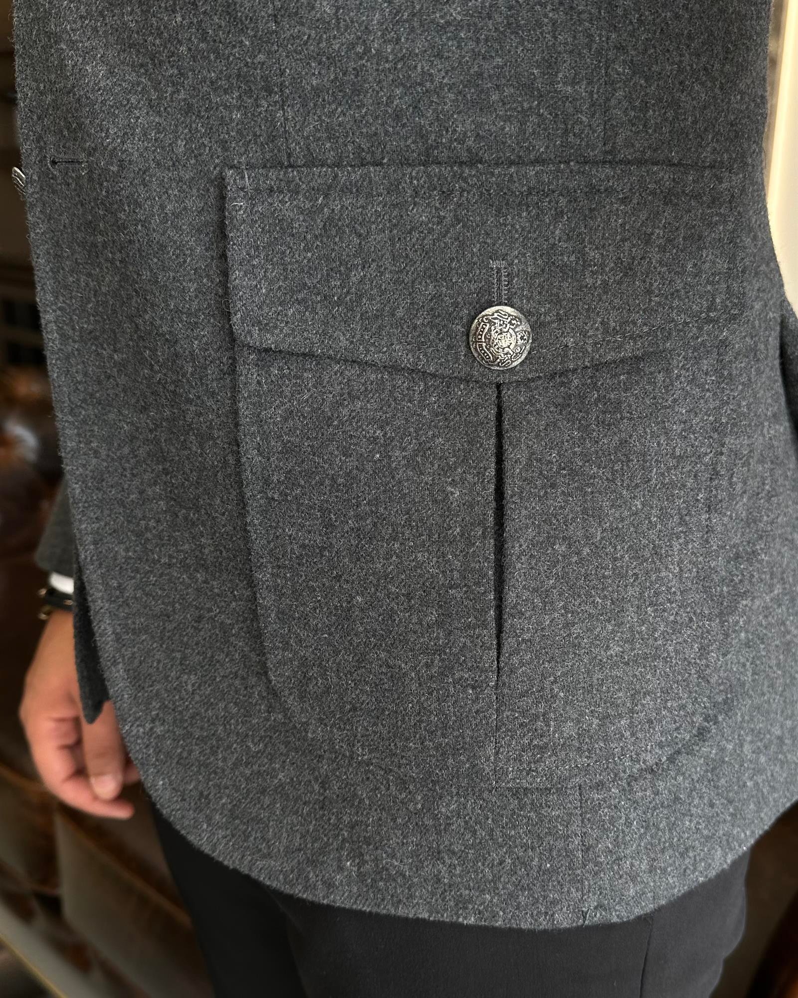 TerziAdemAltun İtalyan stil slim fit yün karışımlı safari erkek