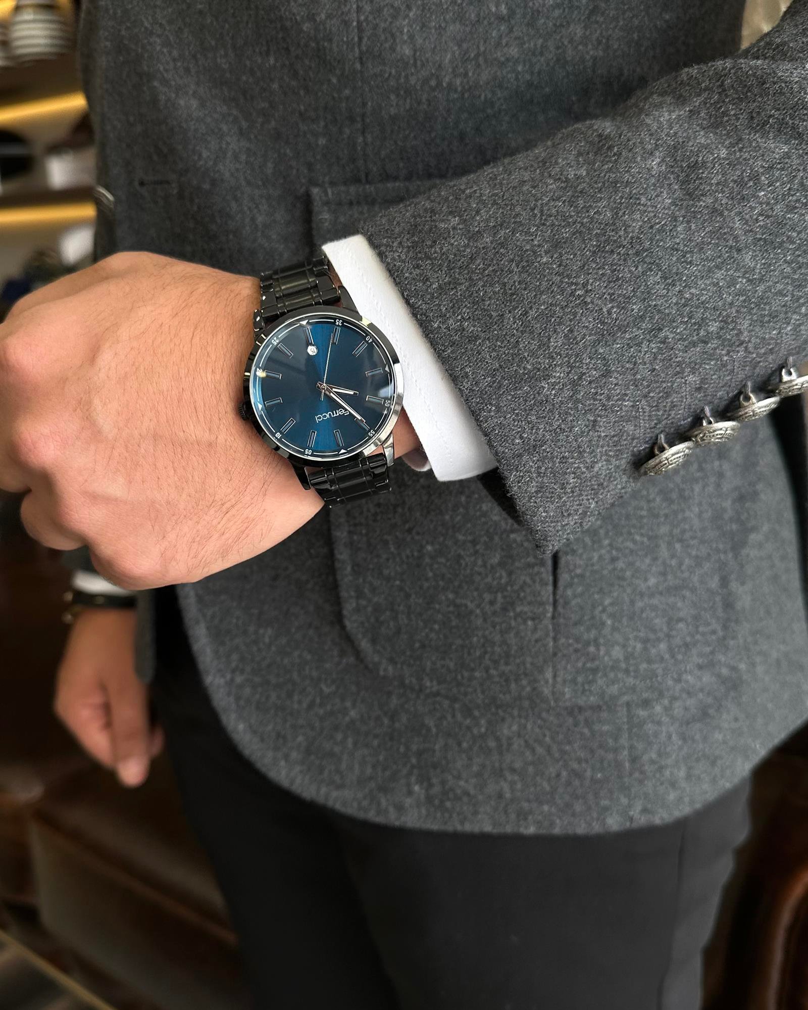 TerziAdemAltun İtalyan stil slim fit yün karışımlı safari erkek