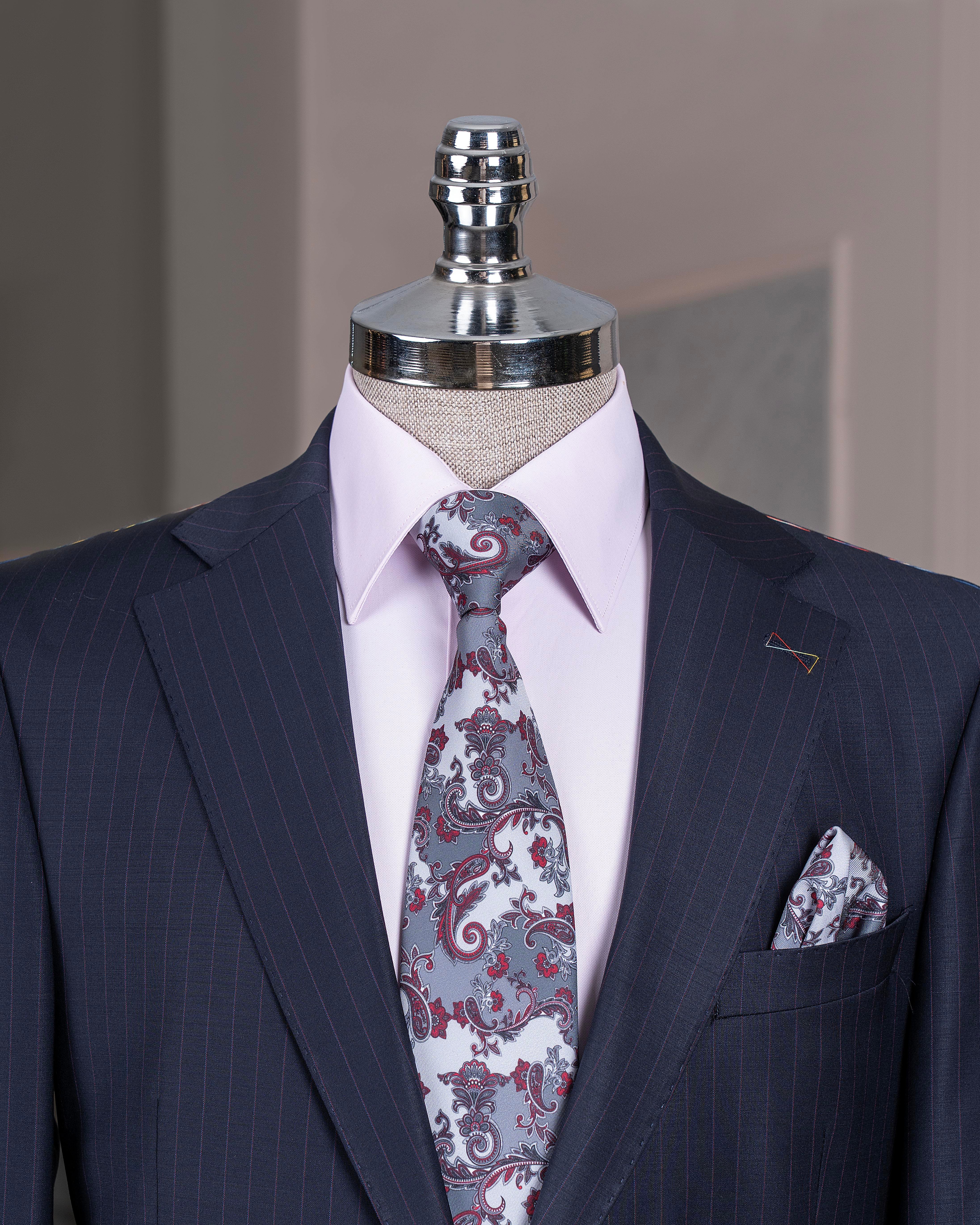 Regular fit 6 drop ceket pantolon takım elbise %88 yünlü lacivert T14227