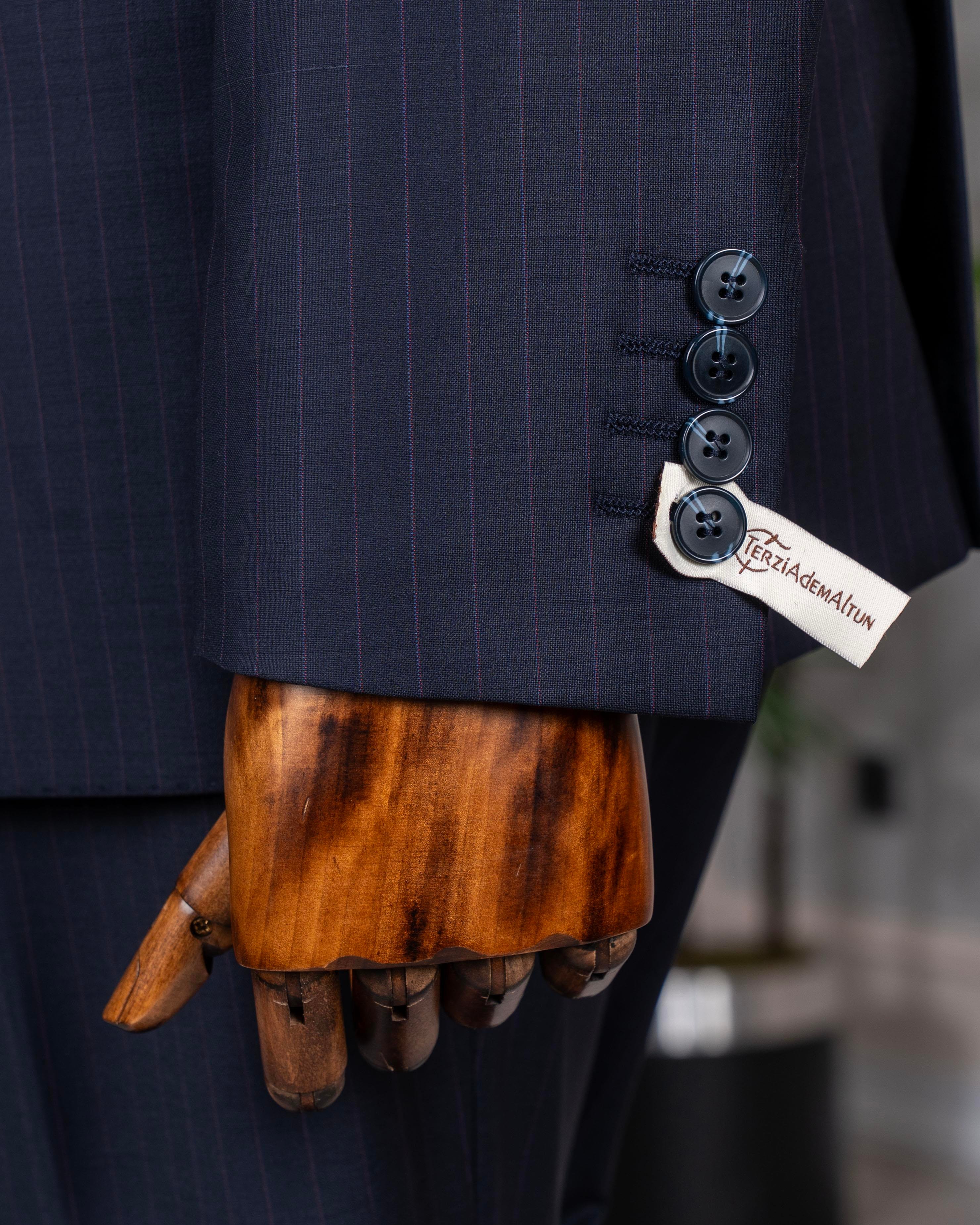 Regular fit 6 drop ceket pantolon takım elbise %88 yünlü lacivert T14227