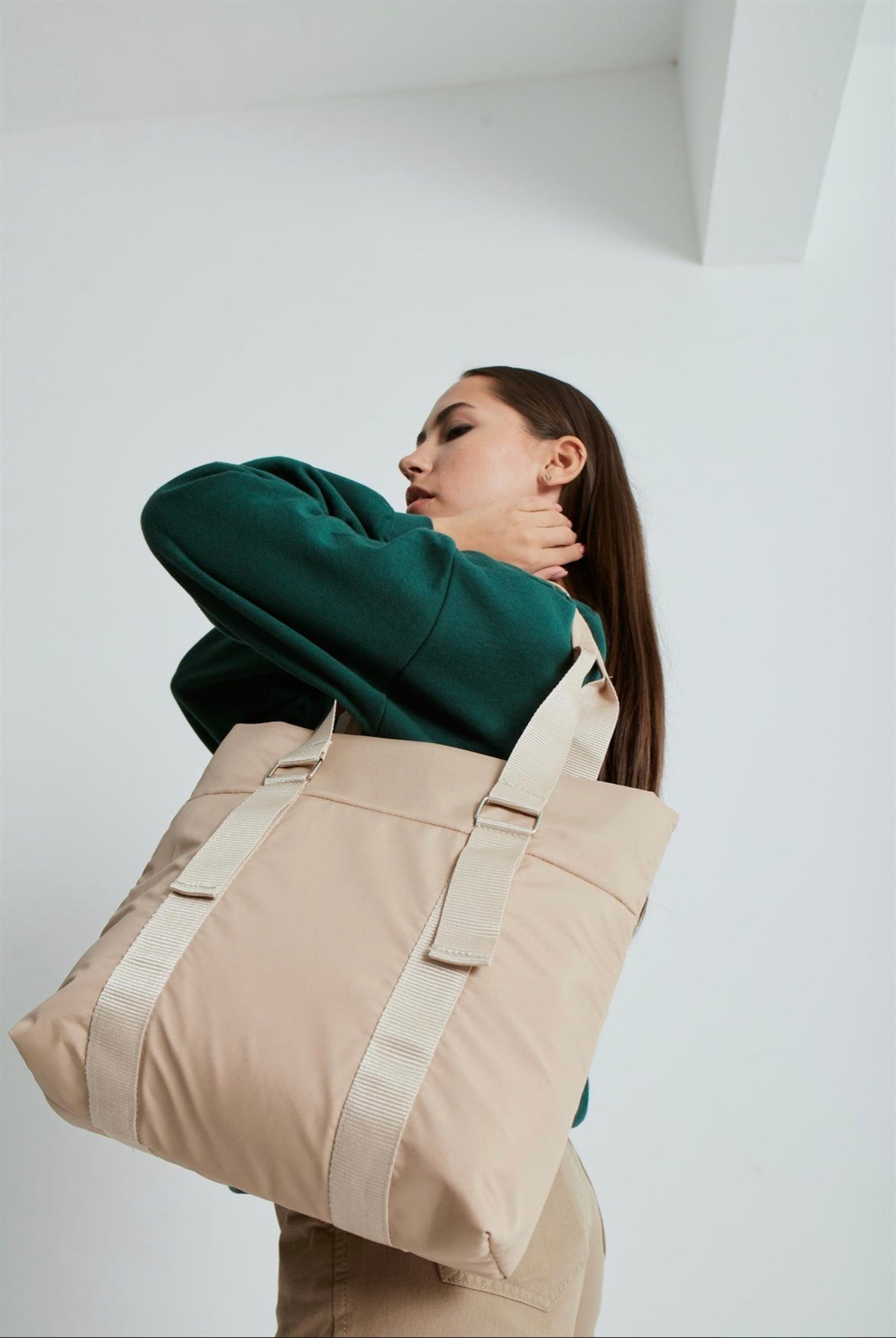 Askılı Kadın Çantası BEJ