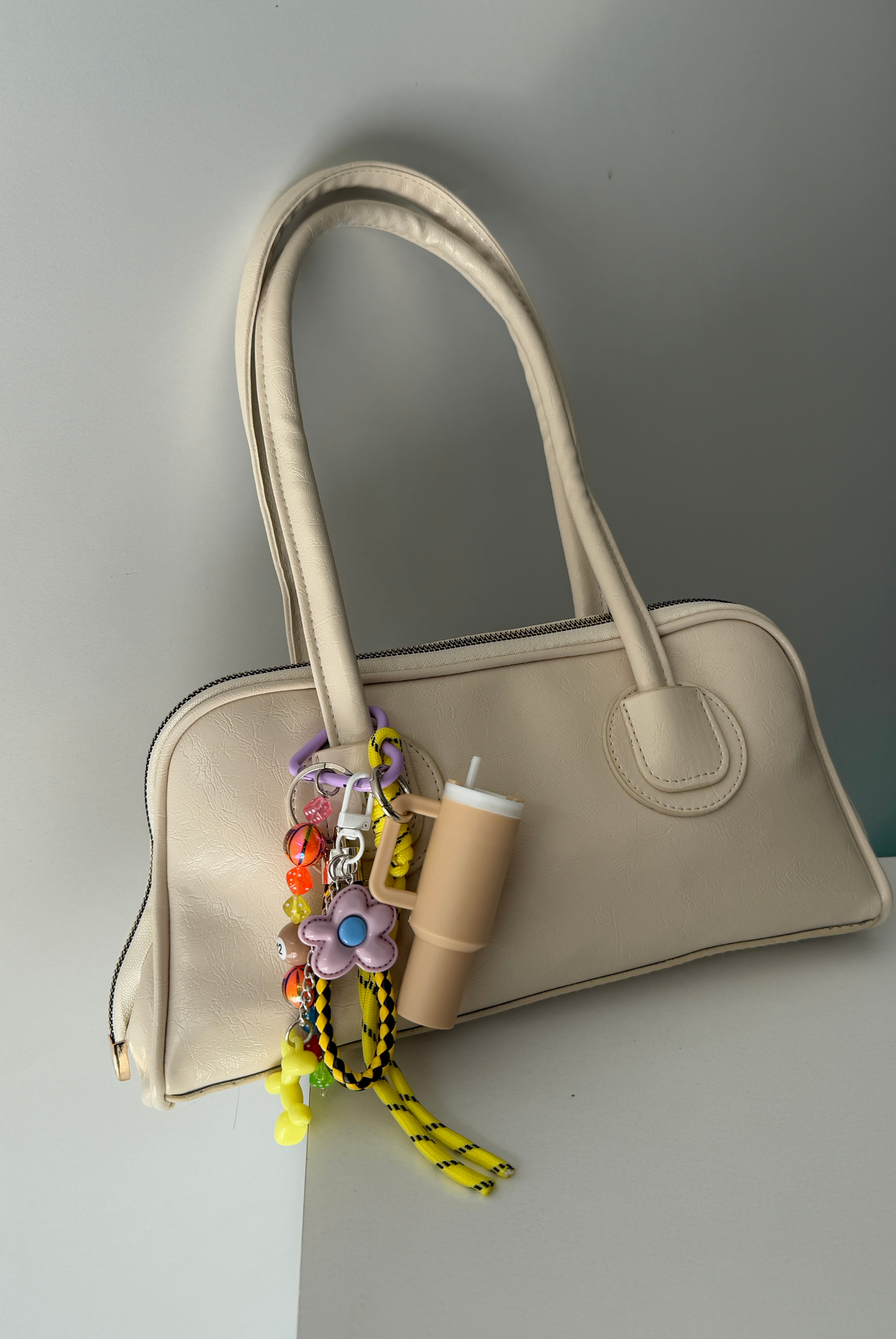 Çanta Aksesuar Charm BEJ TERMOS