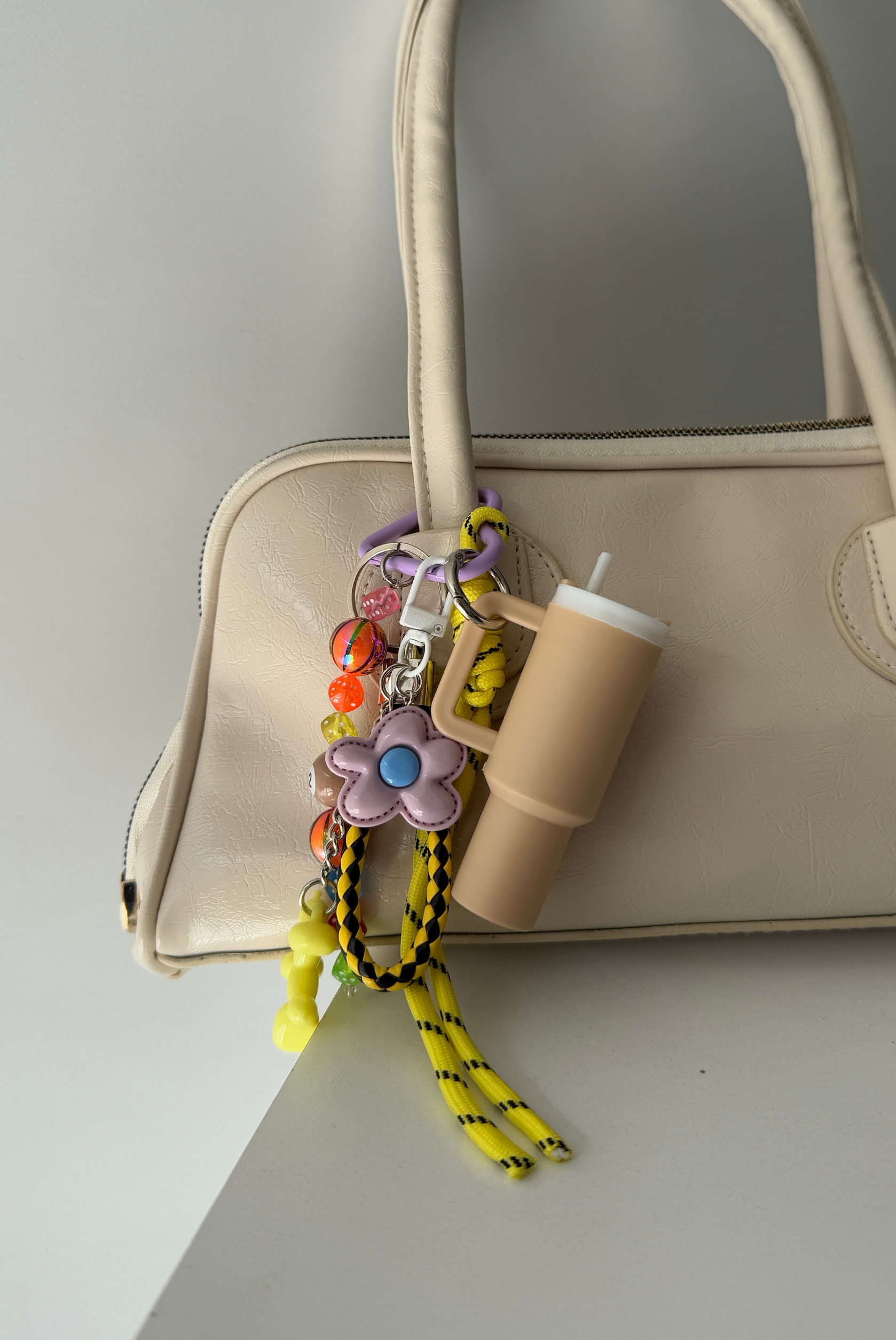 Çanta Aksesuar Charm BEJ TERMOS