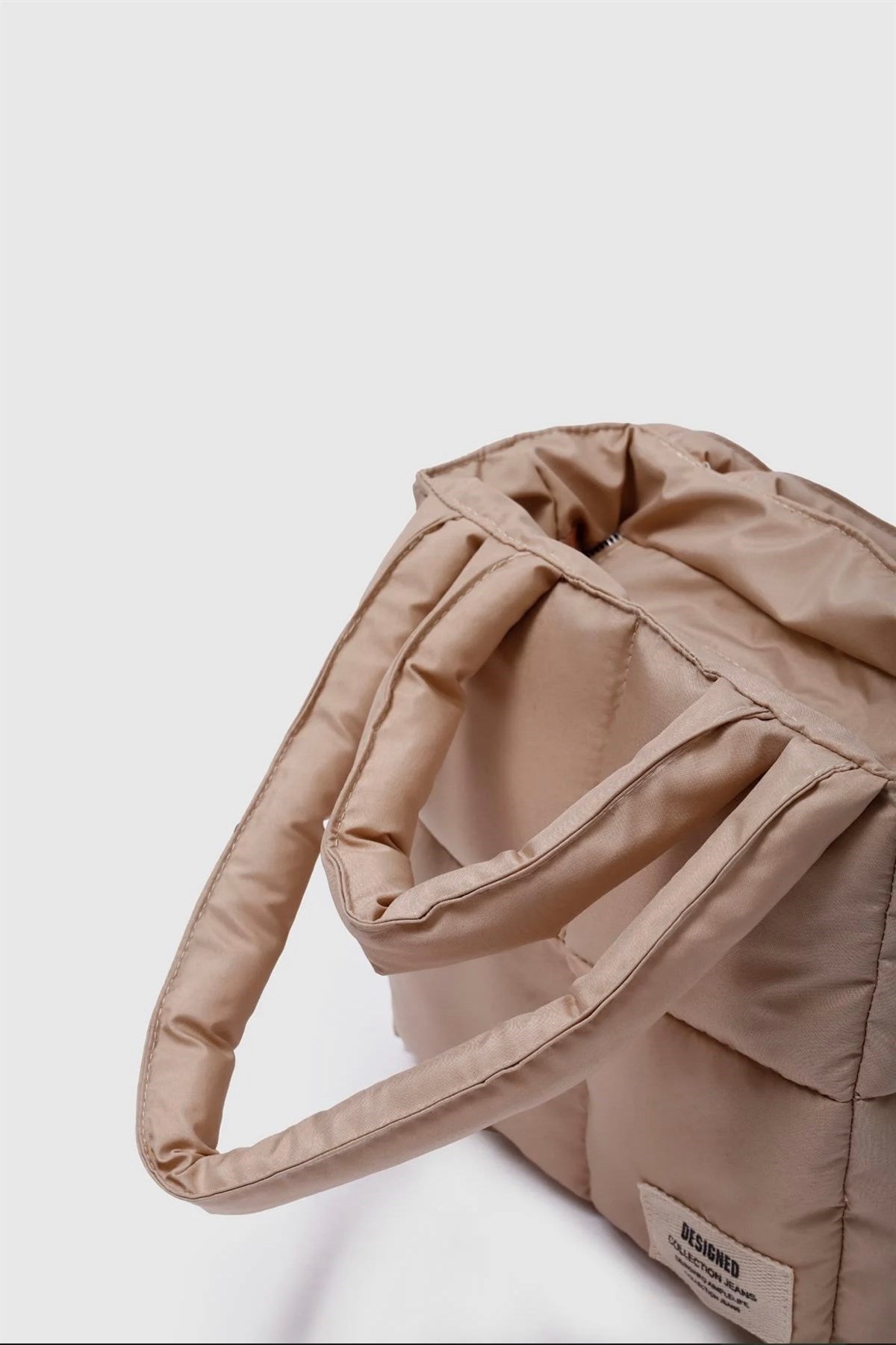 Çift Askılı Kapitone Kadın Çanta BEJ