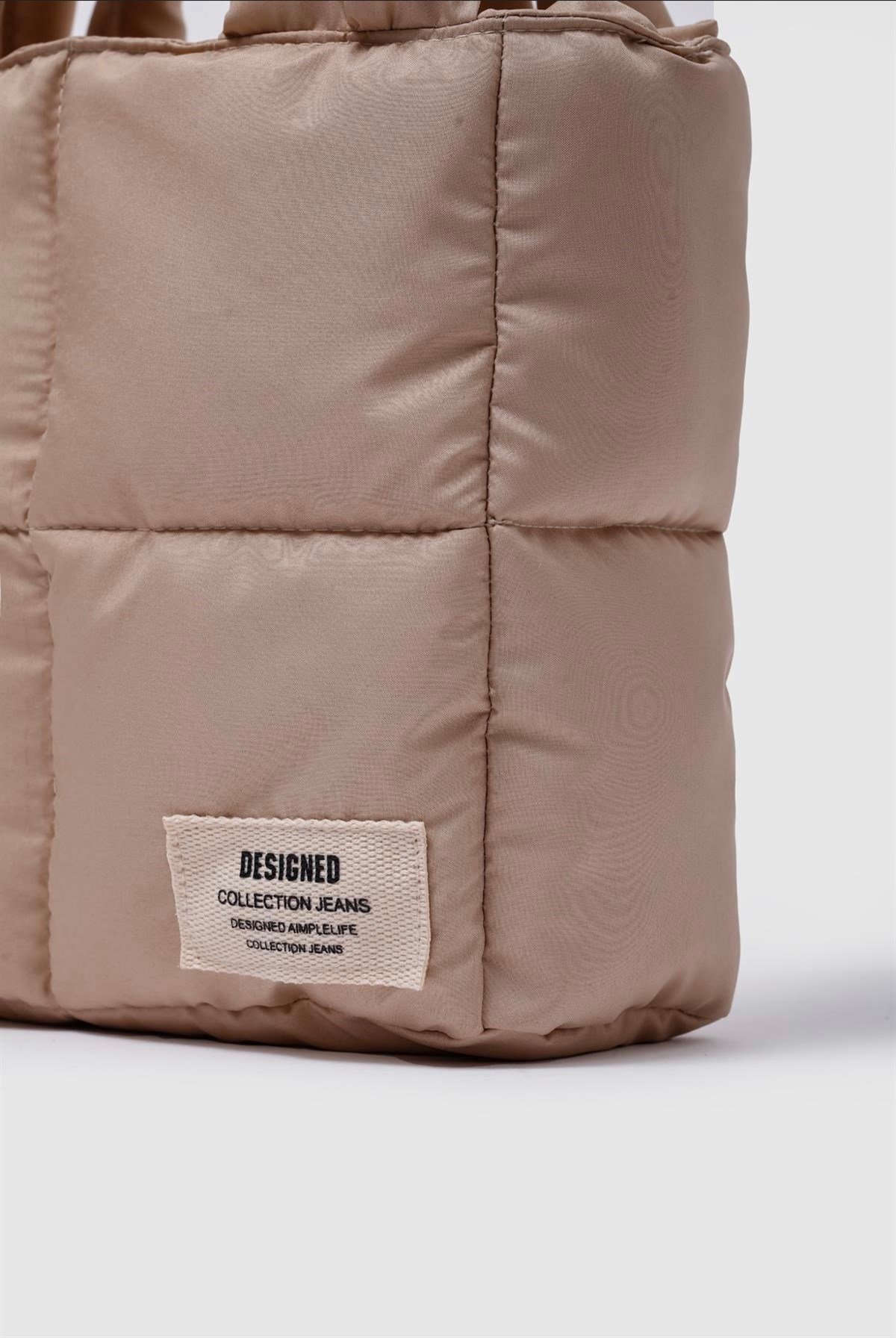 Çift Askılı Kapitone Kadın Çanta BEJ