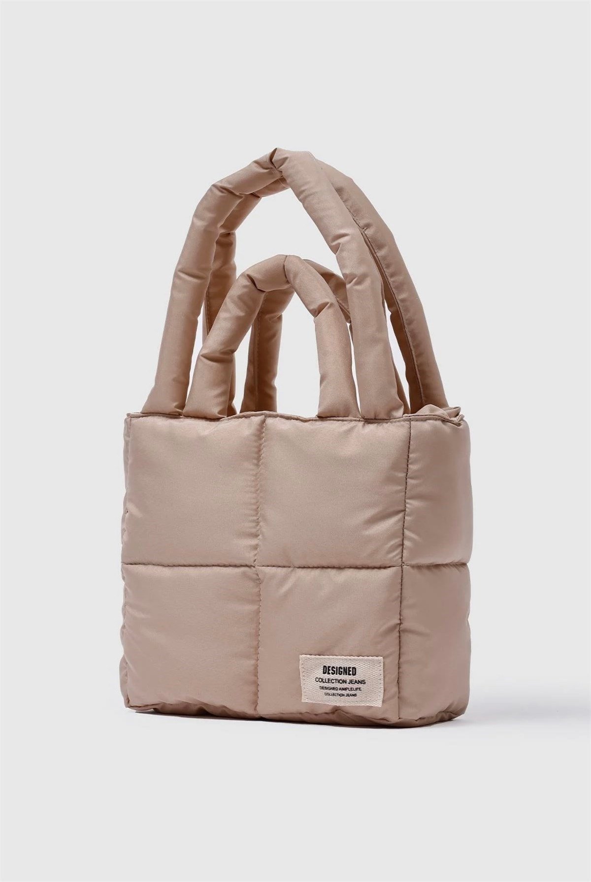 Çift Askılı Kapitone Kadın Çanta BEJ