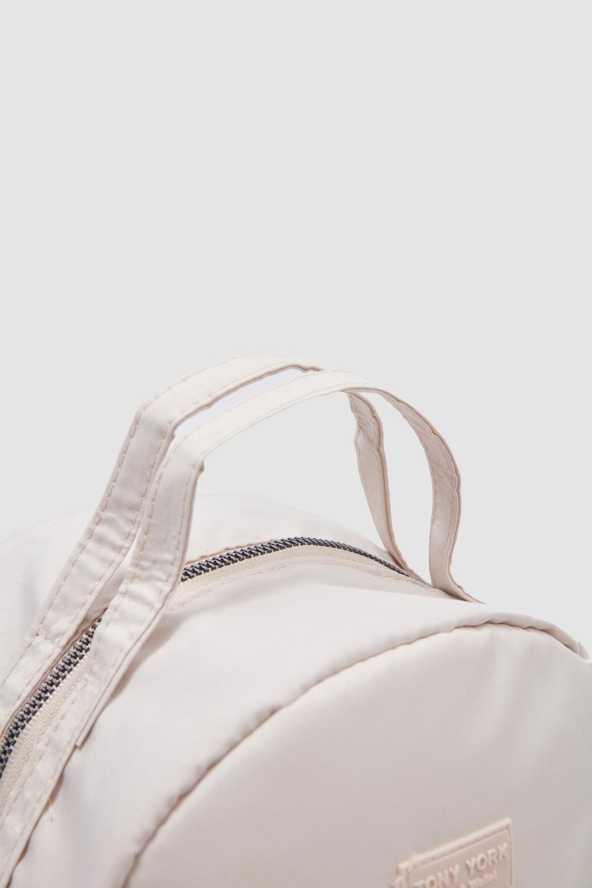 Çift Kuplu Kadın Sırt Çantası KREM