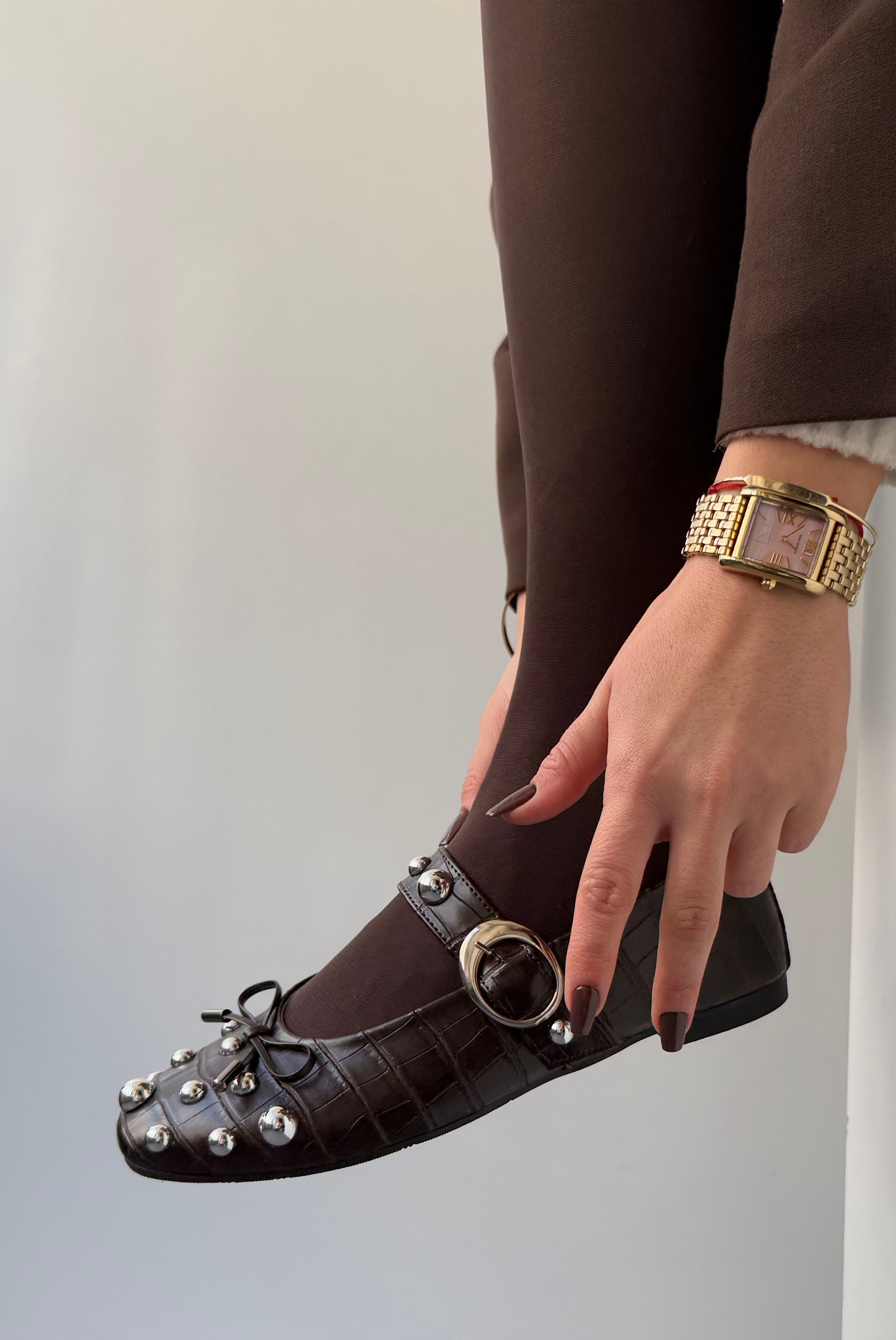 Kadın Babet KAHVE CROCO