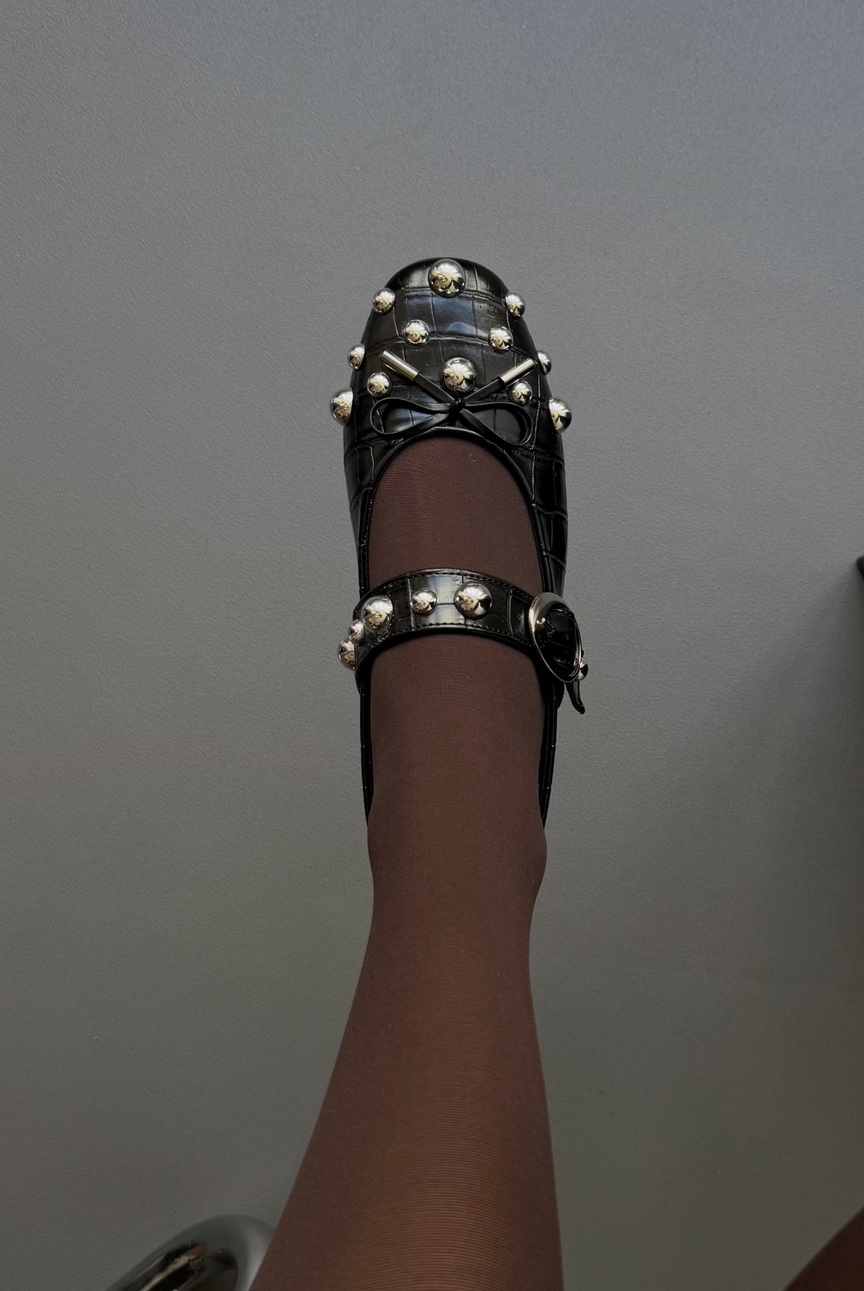 Kadın Babet SİYAH CROCO