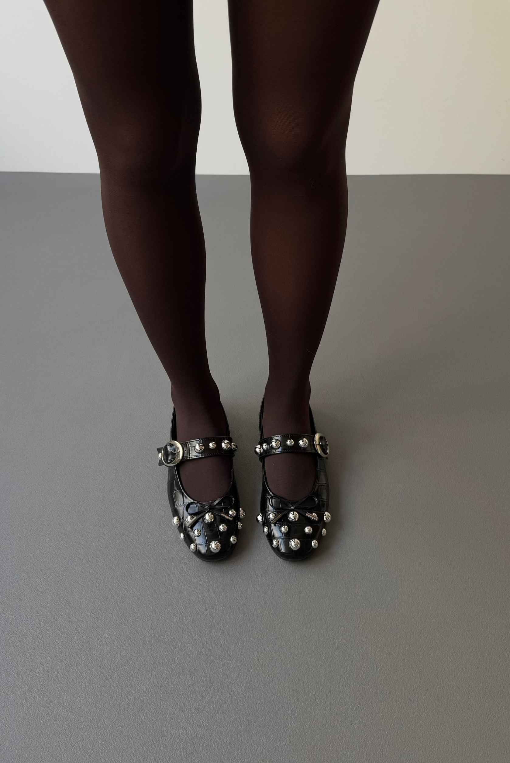 Kadın Babet SİYAH CROCO