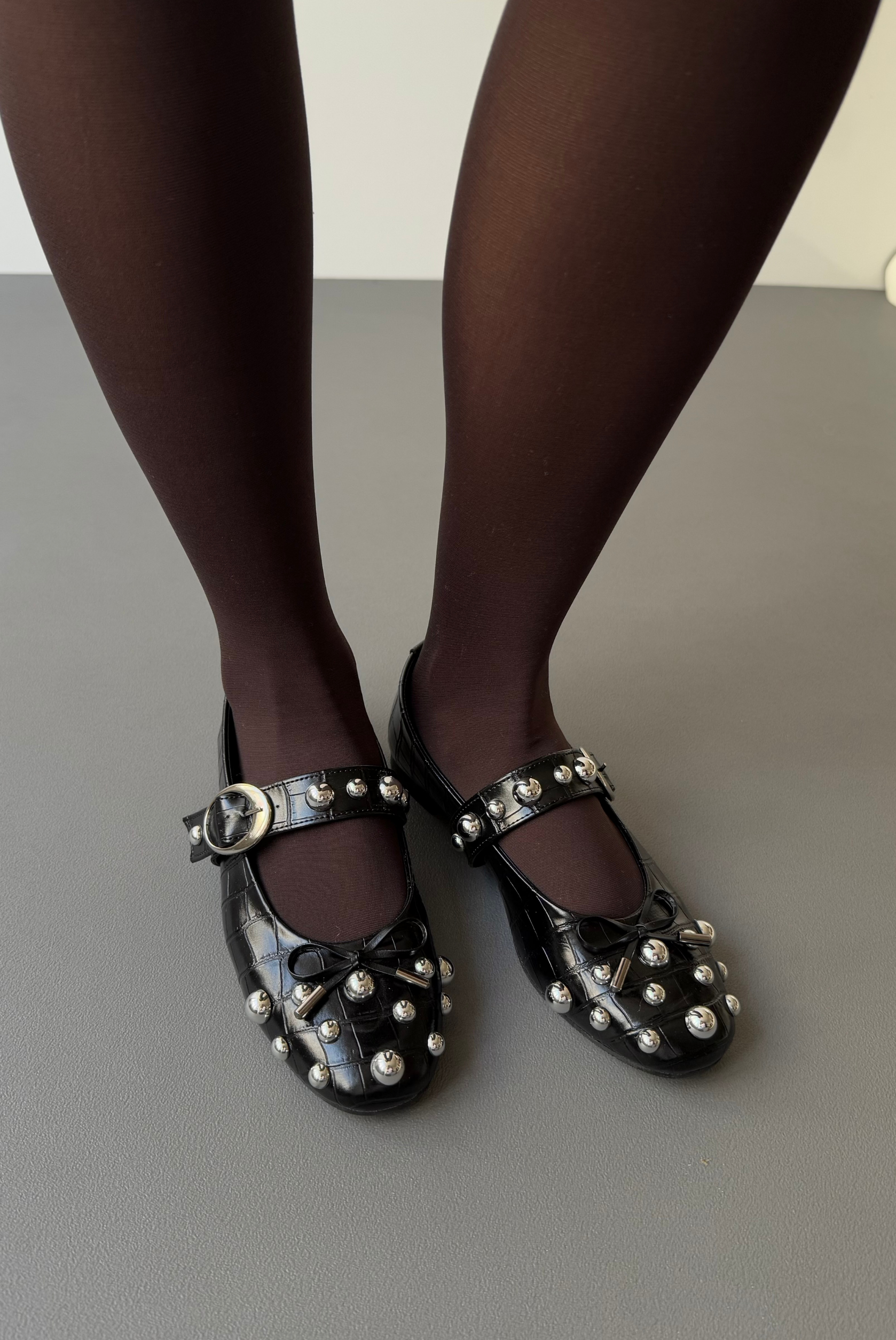 Kadın Babet SİYAH CROCO