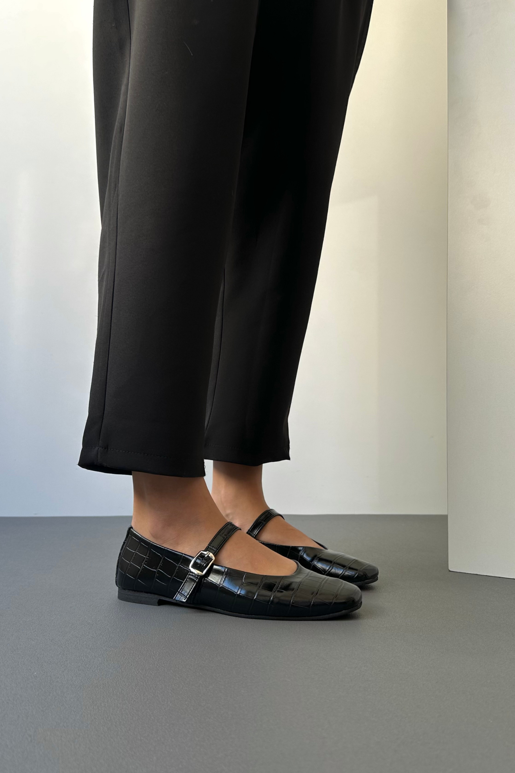 Kadın Babet SİYAH CROCO