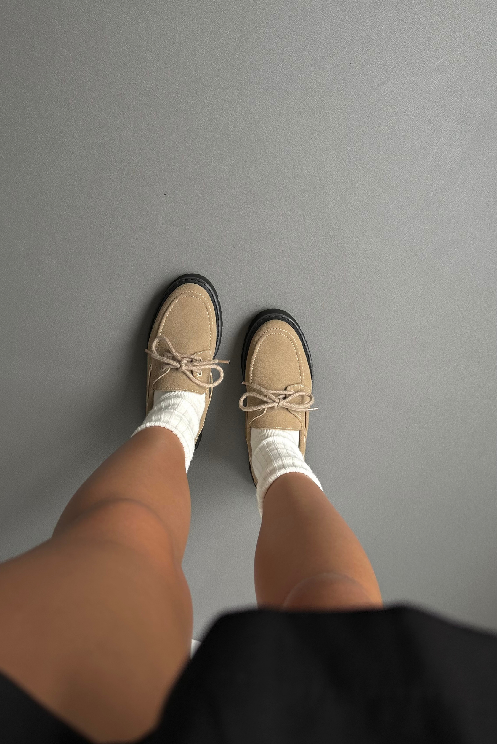 Kadın Bağcıklı Loafer BEJ SÜET