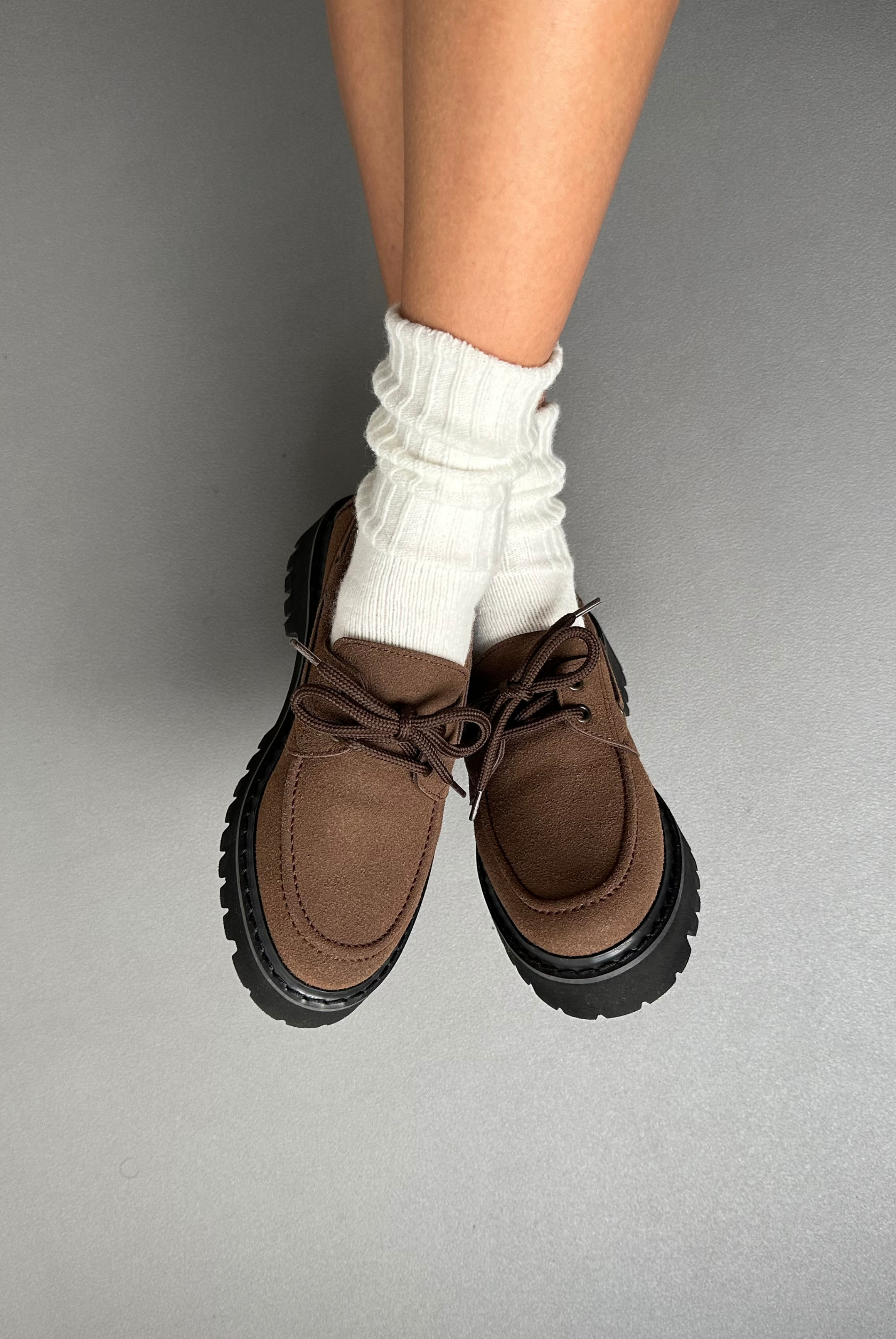 Kadın Bağcıklı Loafer KAHVE SÜET