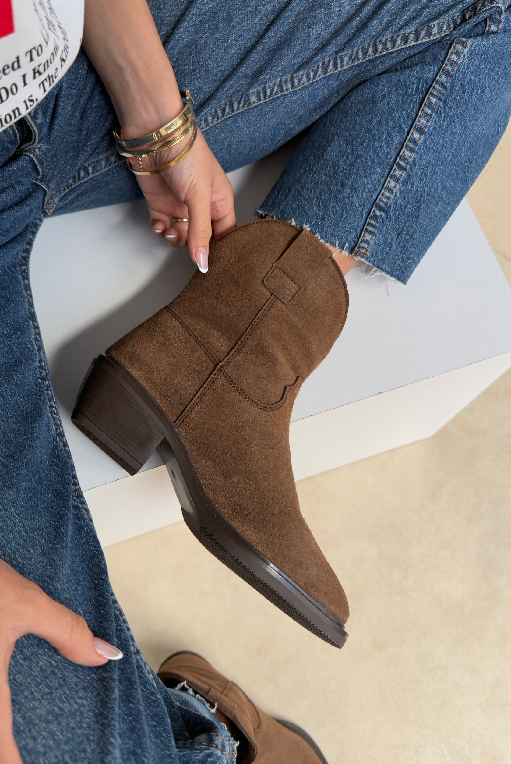 Kadın Bot ACI KAHVE SÜET