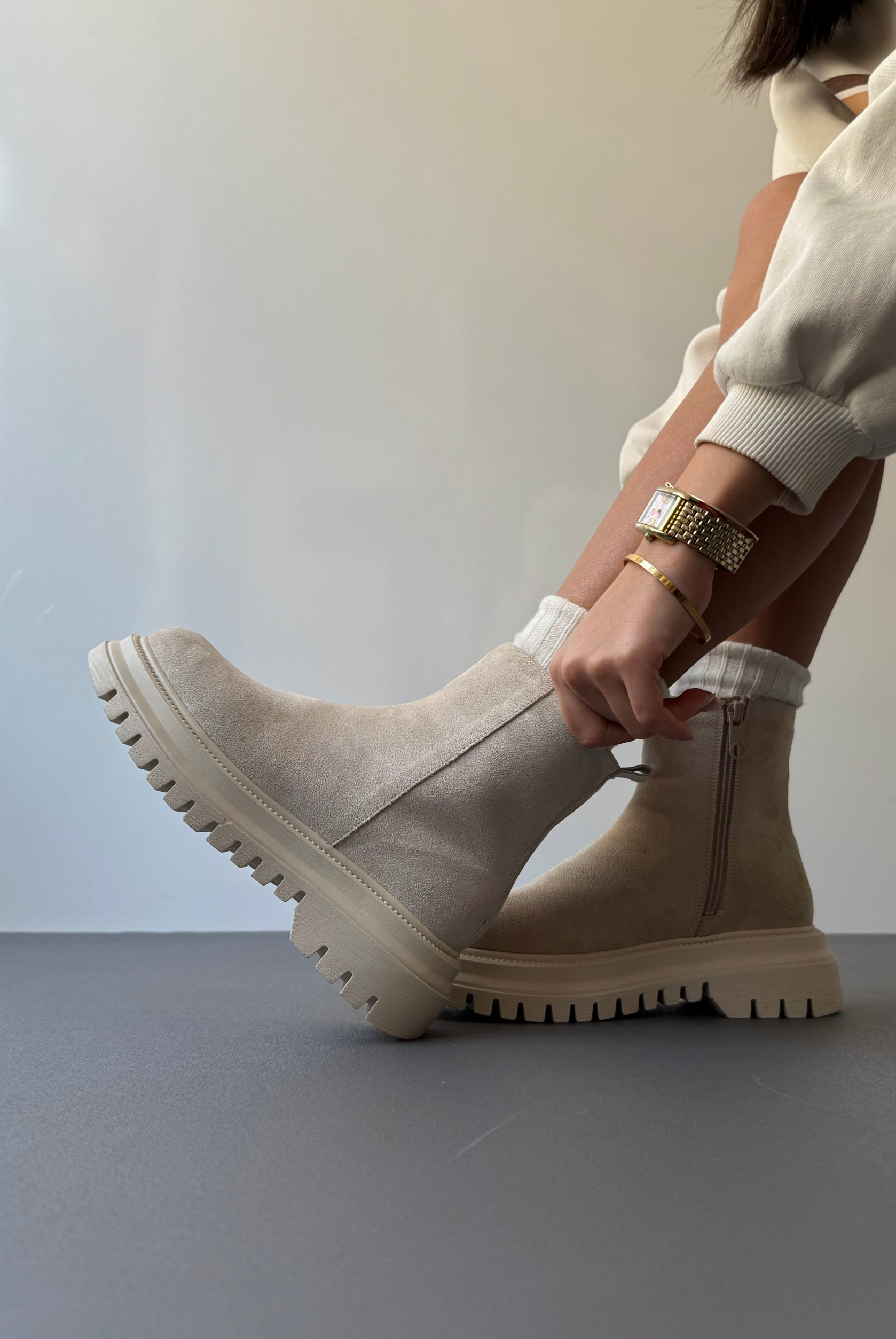 Kadın Bot BEJ SÜET