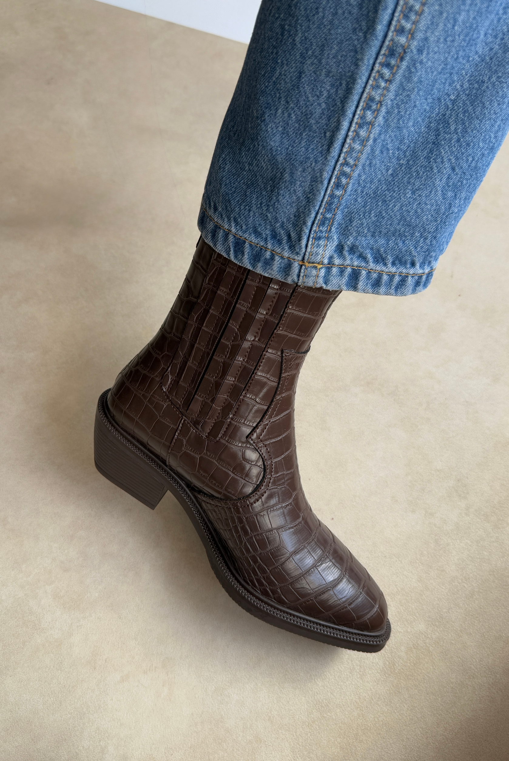 Kadın Bot KAHVE CROCO