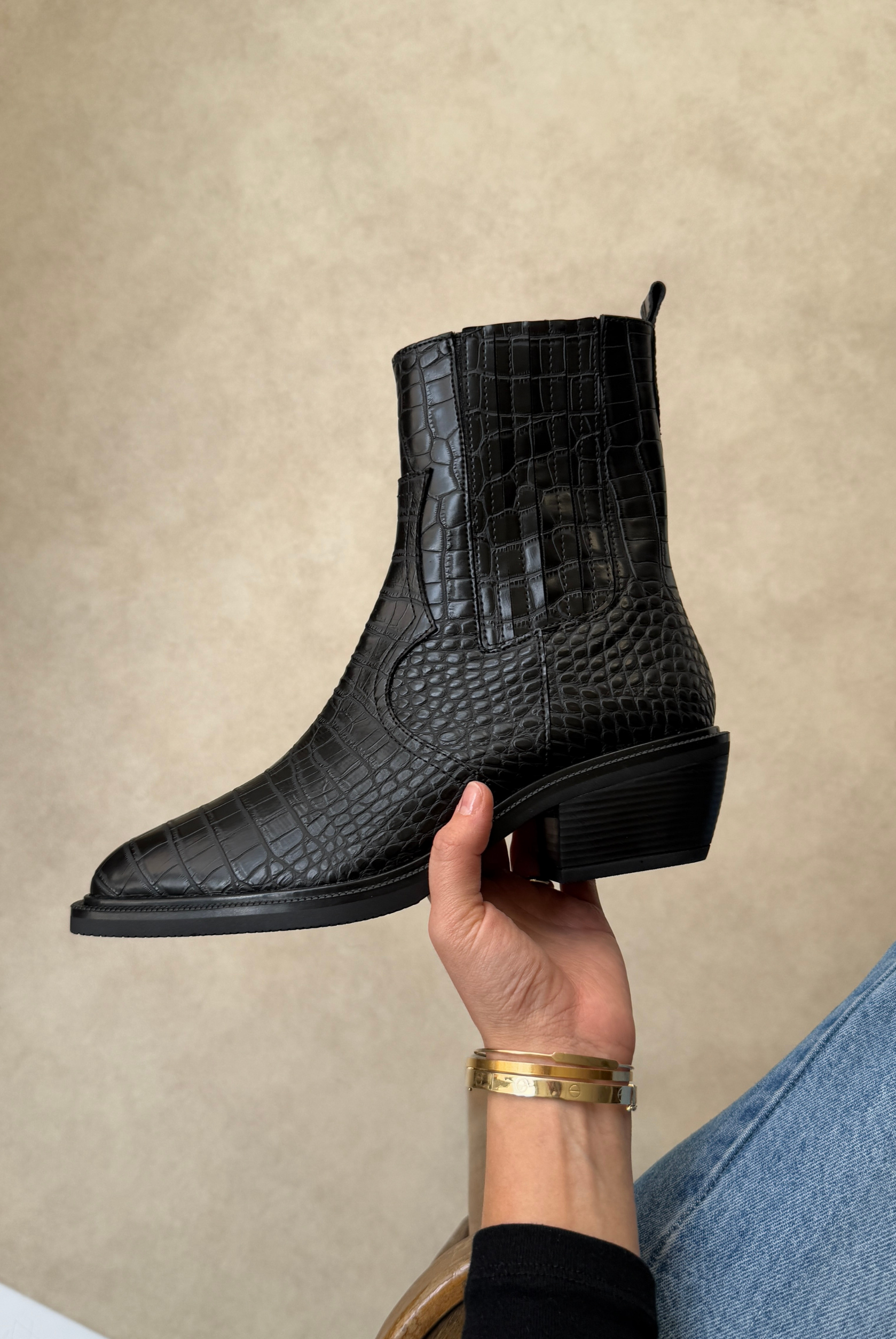Kadın Bot SİYAH CROCO