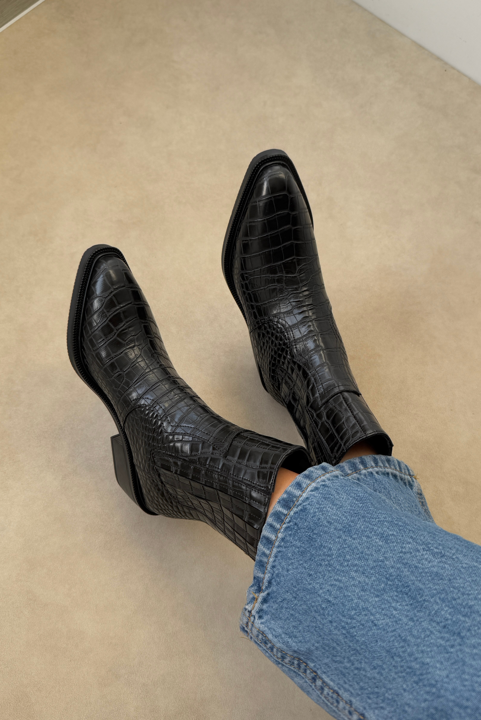 Kadın Bot SİYAH CROCO