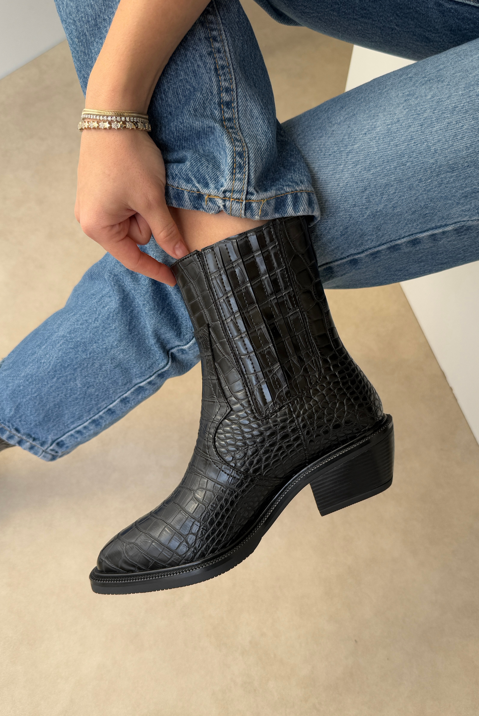 Kadın Bot SİYAH CROCO