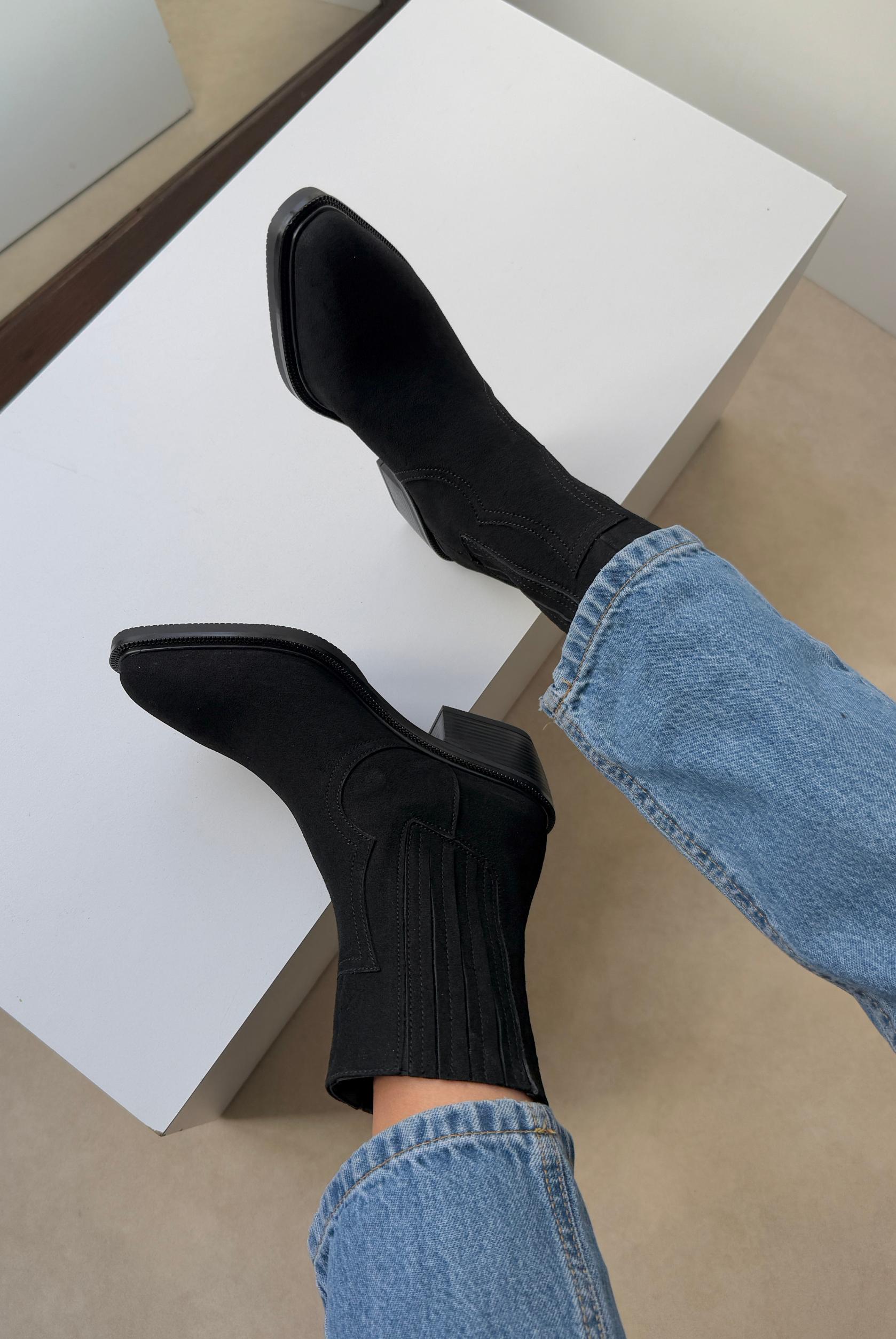 Kadın Bot SİYAH SÜET