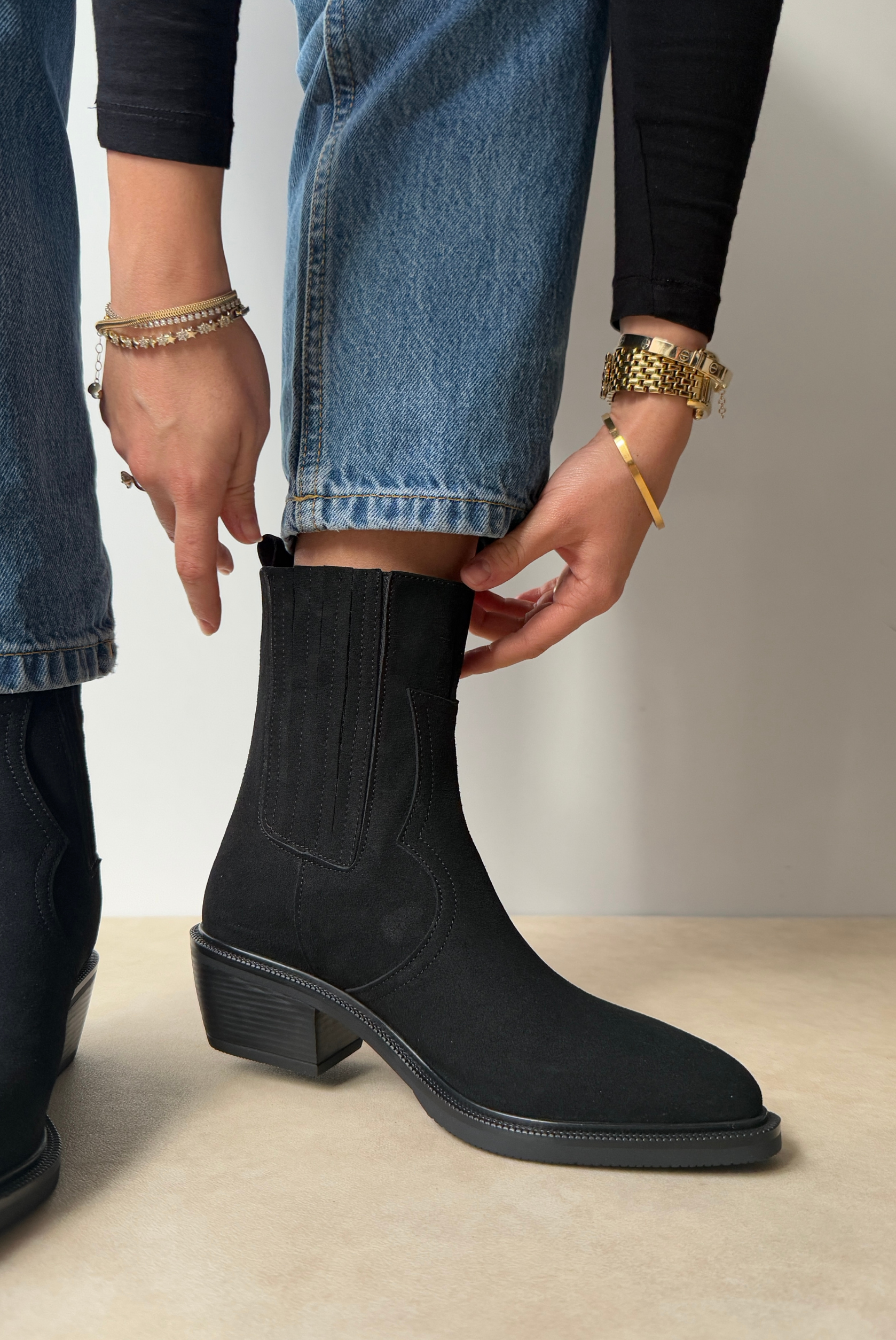 Kadın Bot SİYAH SÜET