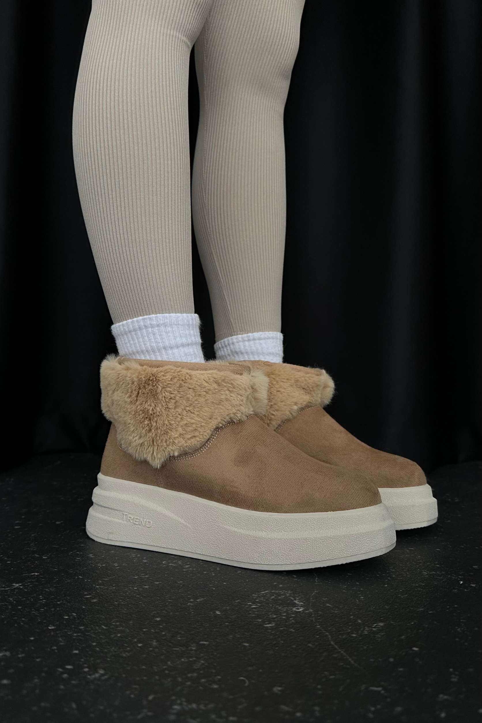 Kadın Bot VİZON SÜET TÜYLÜ