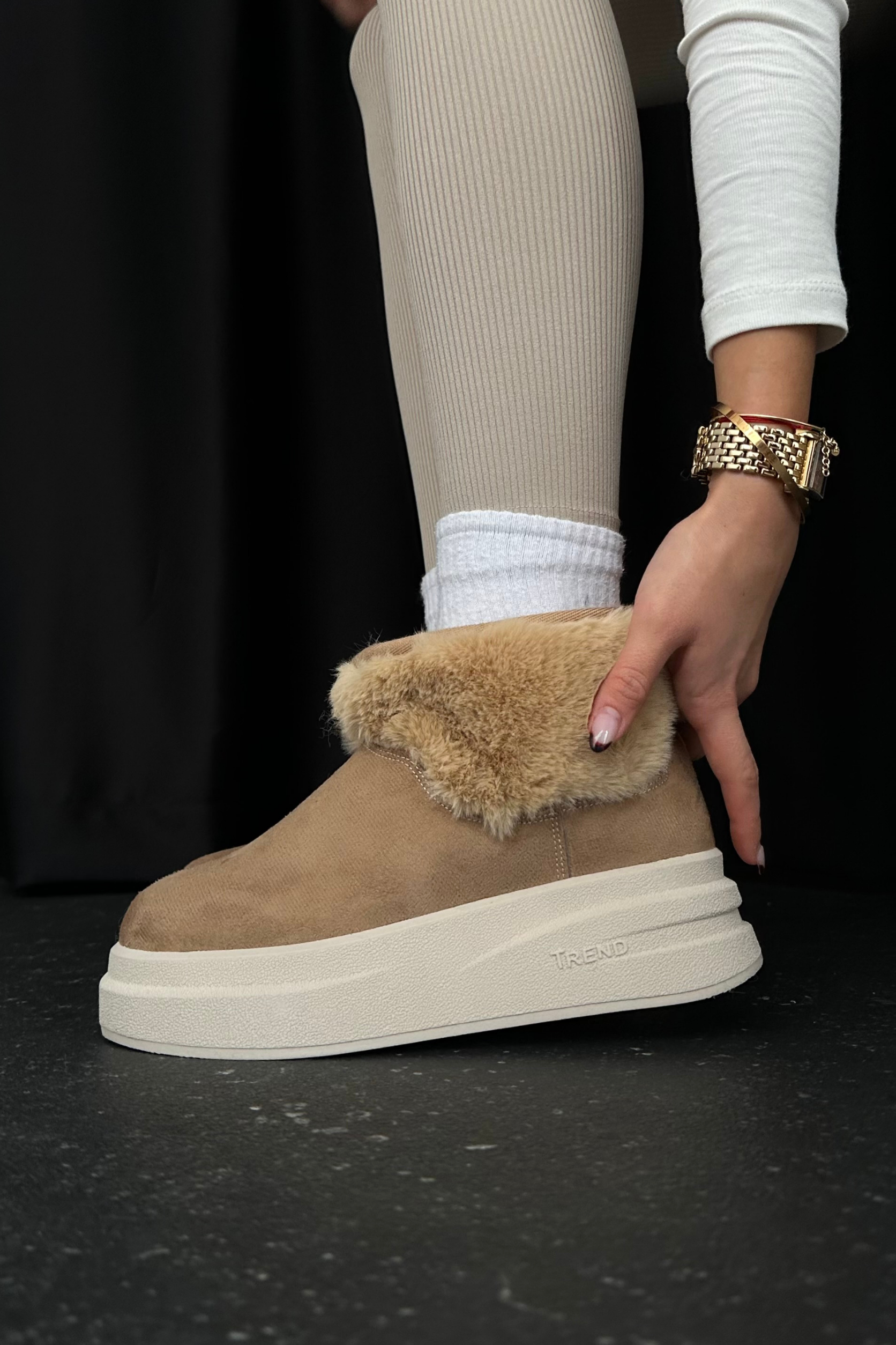 Kadın Bot VİZON SÜET TÜYLÜ